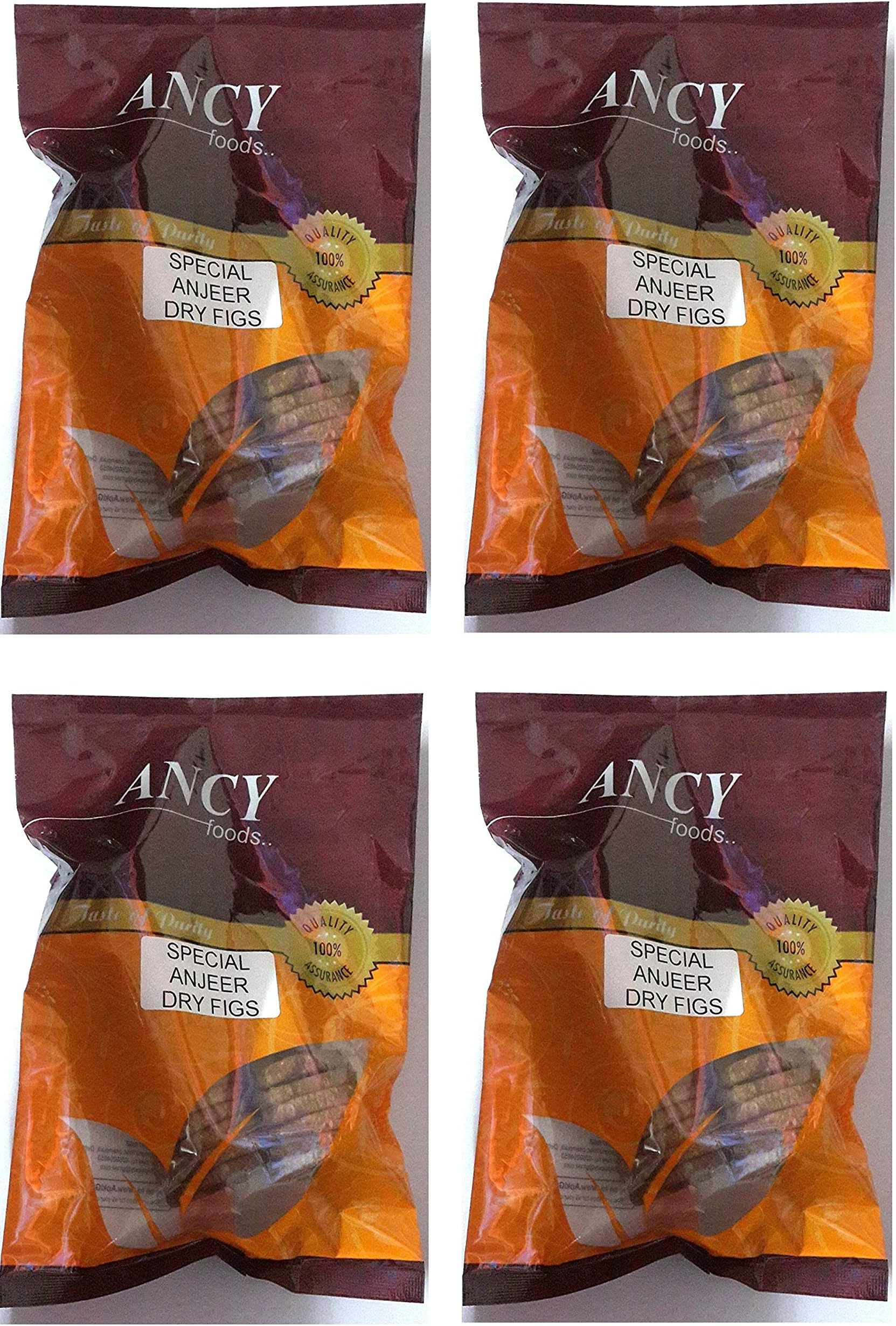 Ancy Foods Pure and Dry Big Size Figs (Anjeer Premium) Quality, 4 X 250 Grams