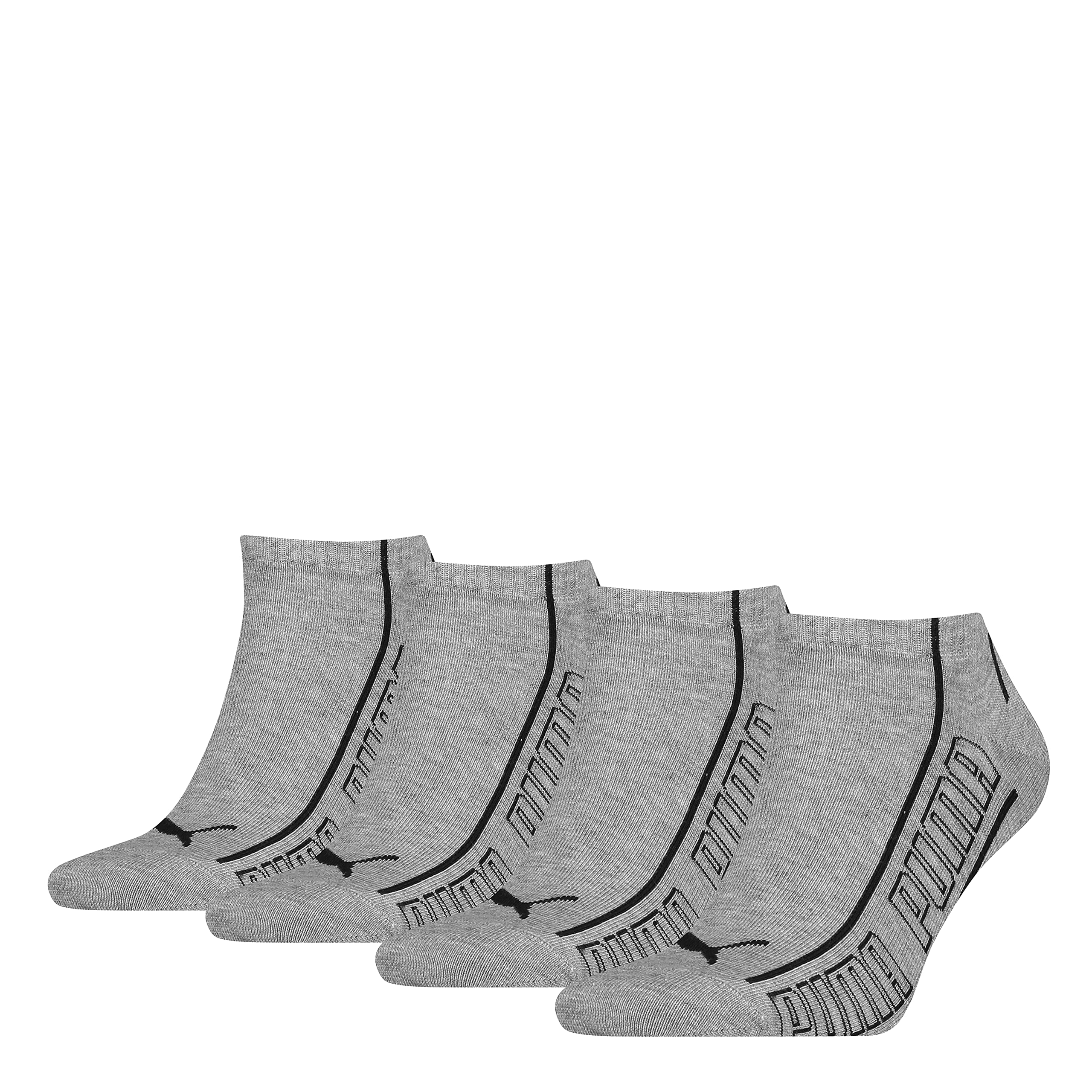 Puma Unisex Grey 4 Pairs Sneaker Socks 2.5-5 (35-38)
