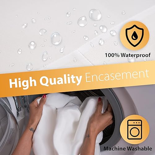 Miniatura 3 de Protector de colchón contra insectos con cierre Poliéster Blanco Completo