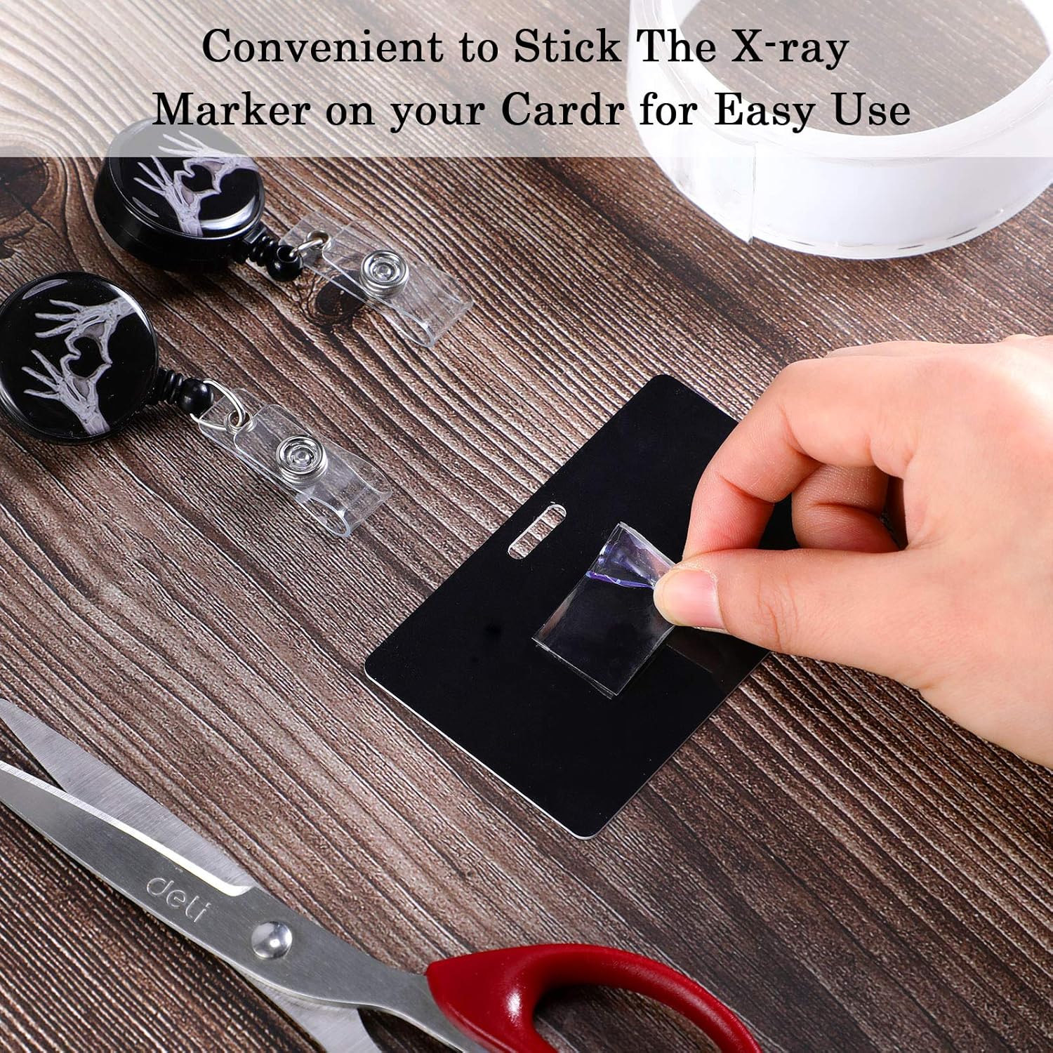 Buy 3 Pieces Badge Reels Retractable Xray Tech Badge Reel Set Marker