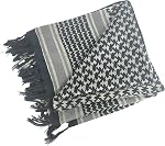 Luxns Écharpe tactique du désert militaire Shemagh / 100% Cotton Keffiyeh Echarpe pour hommes et femmes