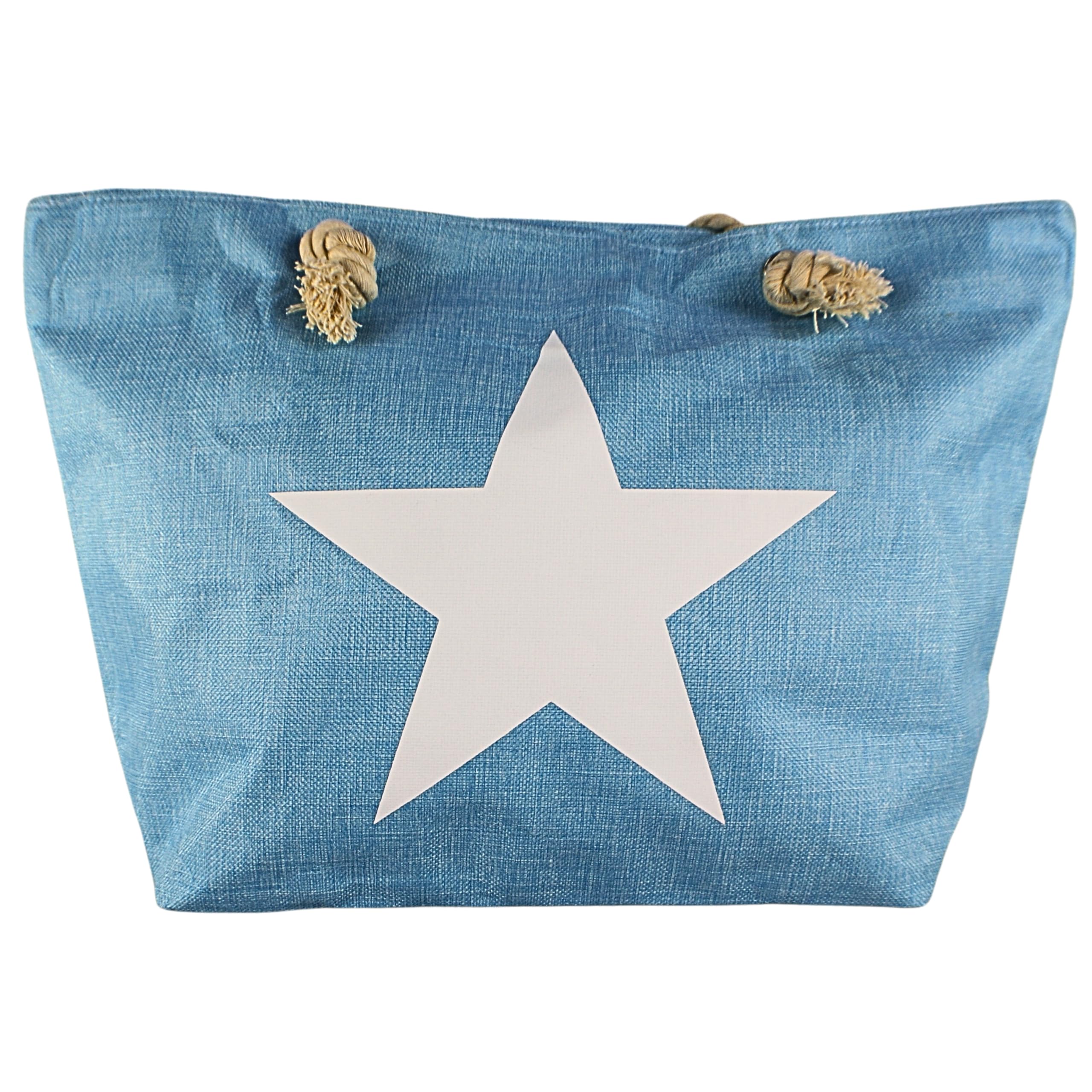 Ropo22Bolsa De Playa y Piscina De Lona Con Cremallera, Forro Antiarena, Waterproof. Bolso Grande Con Bolsillo Interior y Asas De Cuerda Para Playa, Piscina, Gimnasio. Bolsos de Mujer.