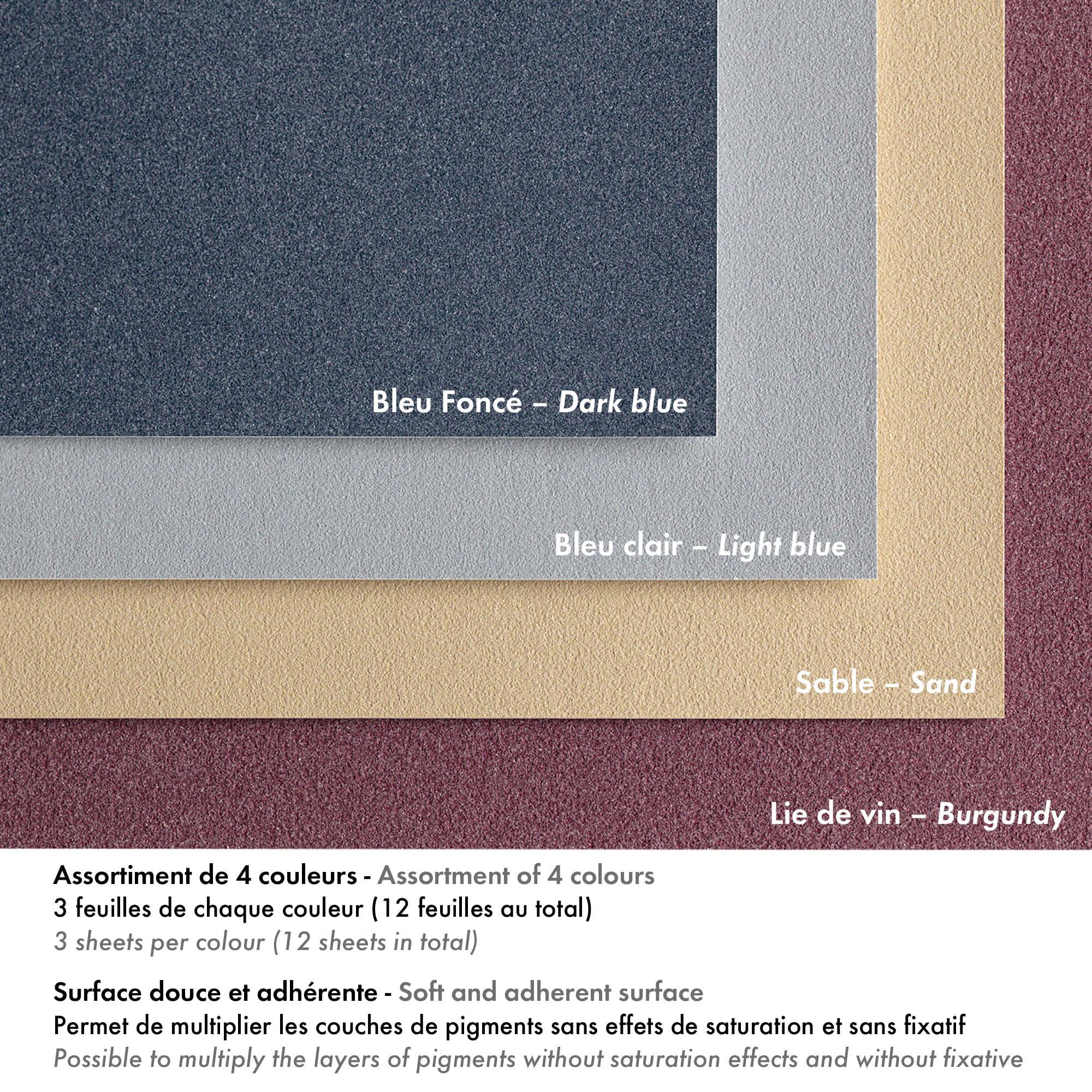 Clairefontaine 96111C Zeichenblock Pastelmat 24x30cm 12 Bogen sortiert – Bild 4