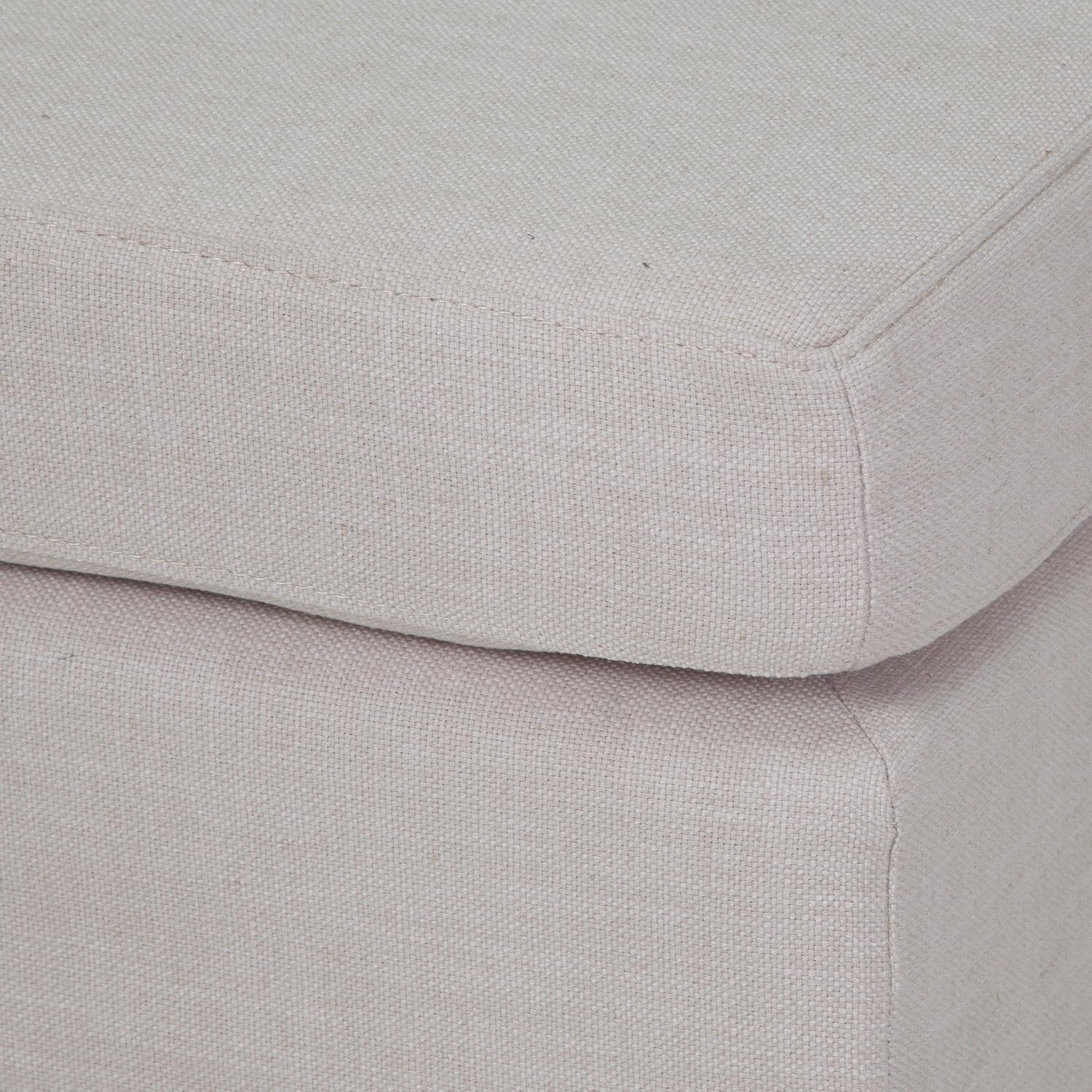 Rosella Biege Fabric Ottoman