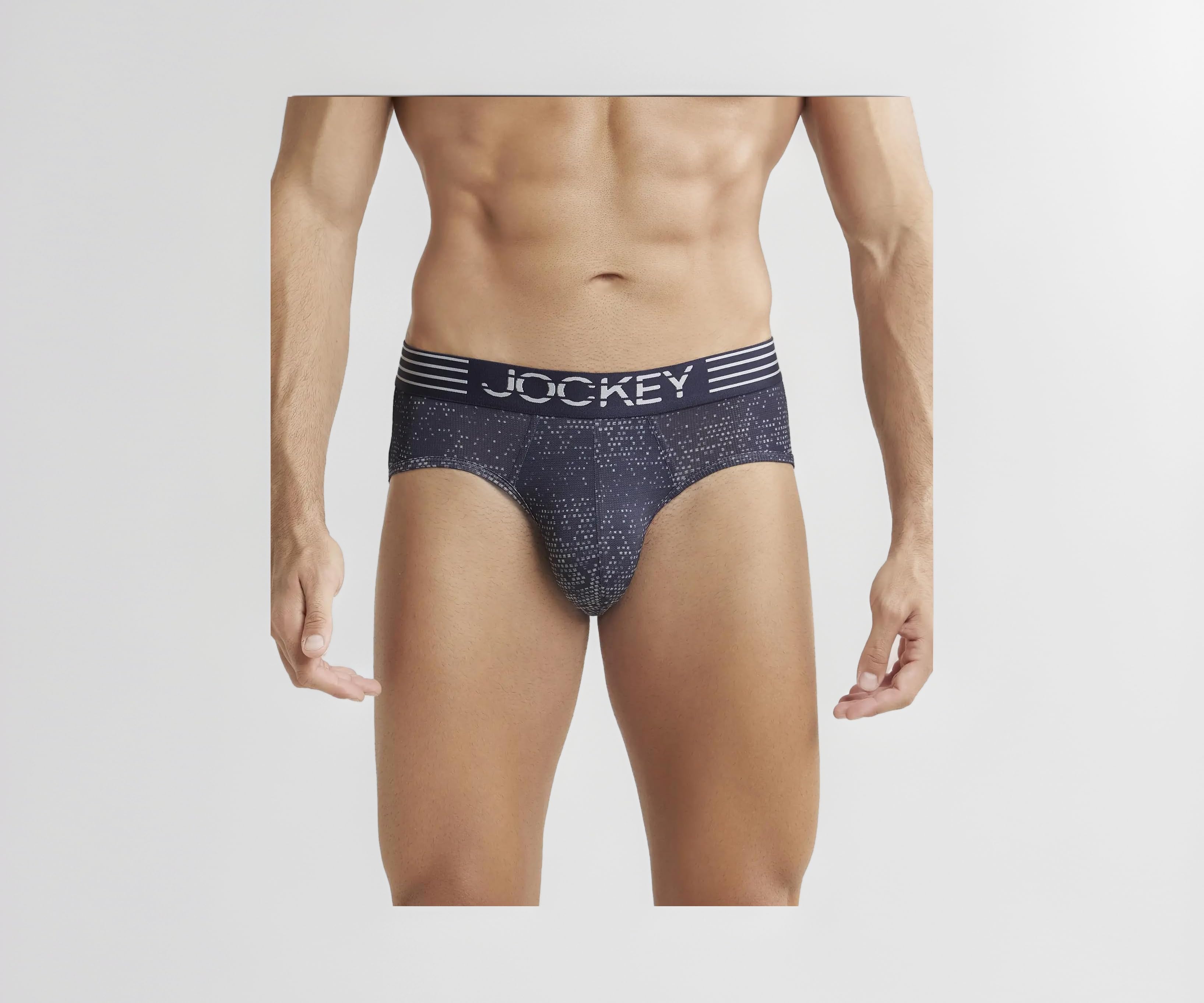 Jockey MM07 Men Microfiber Mesh Elastane Stretch Printed Performance Active Wear Brief with StayDry Technology_(Prints May Vary)