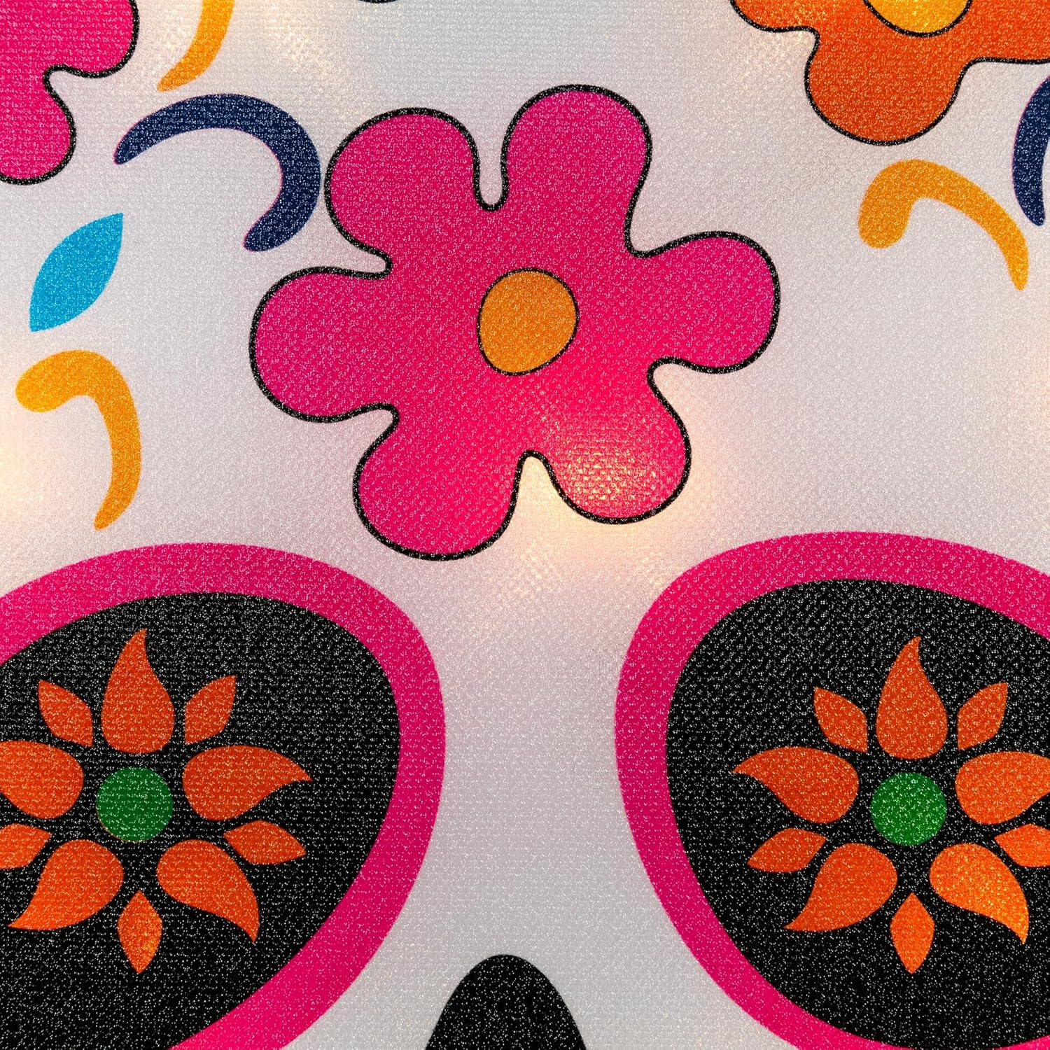Northlight 15" Lighted Sugar Skull Day of The Dead Window Silhouette Decor
