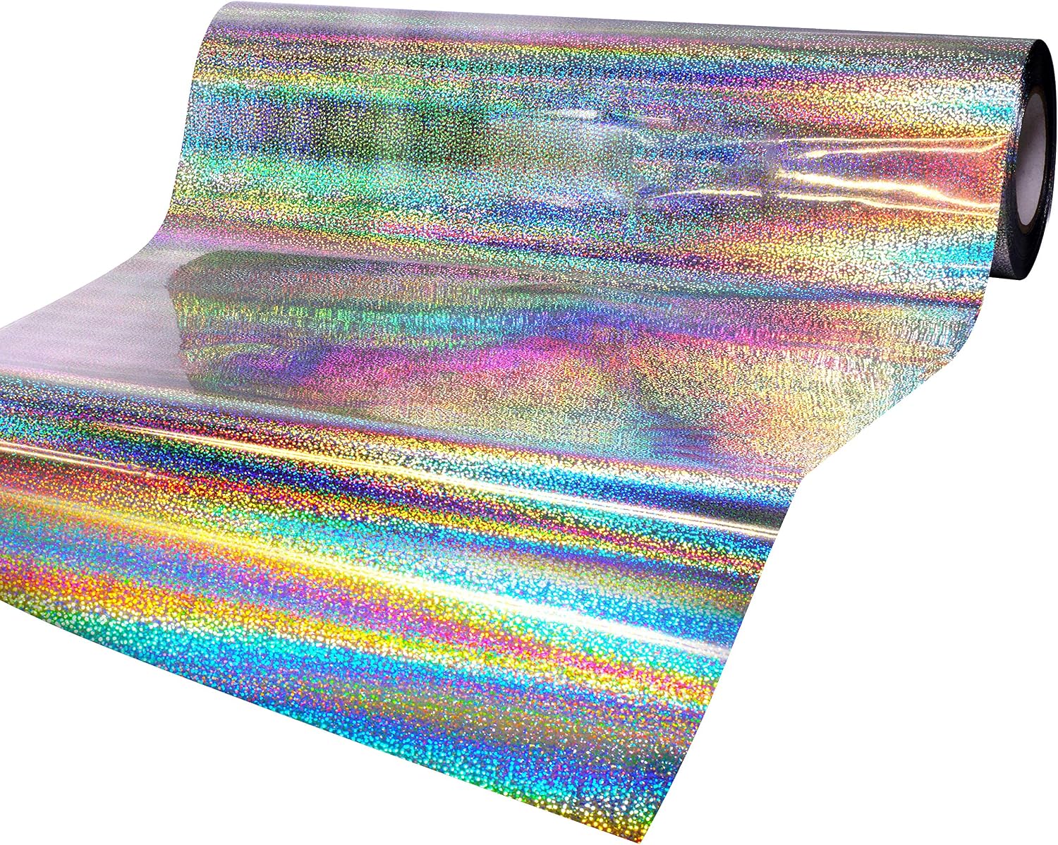 V2 HTV Heat Transfer Vinyl Film Holographic Chrome Flake (Silver, 10" x 3ft)