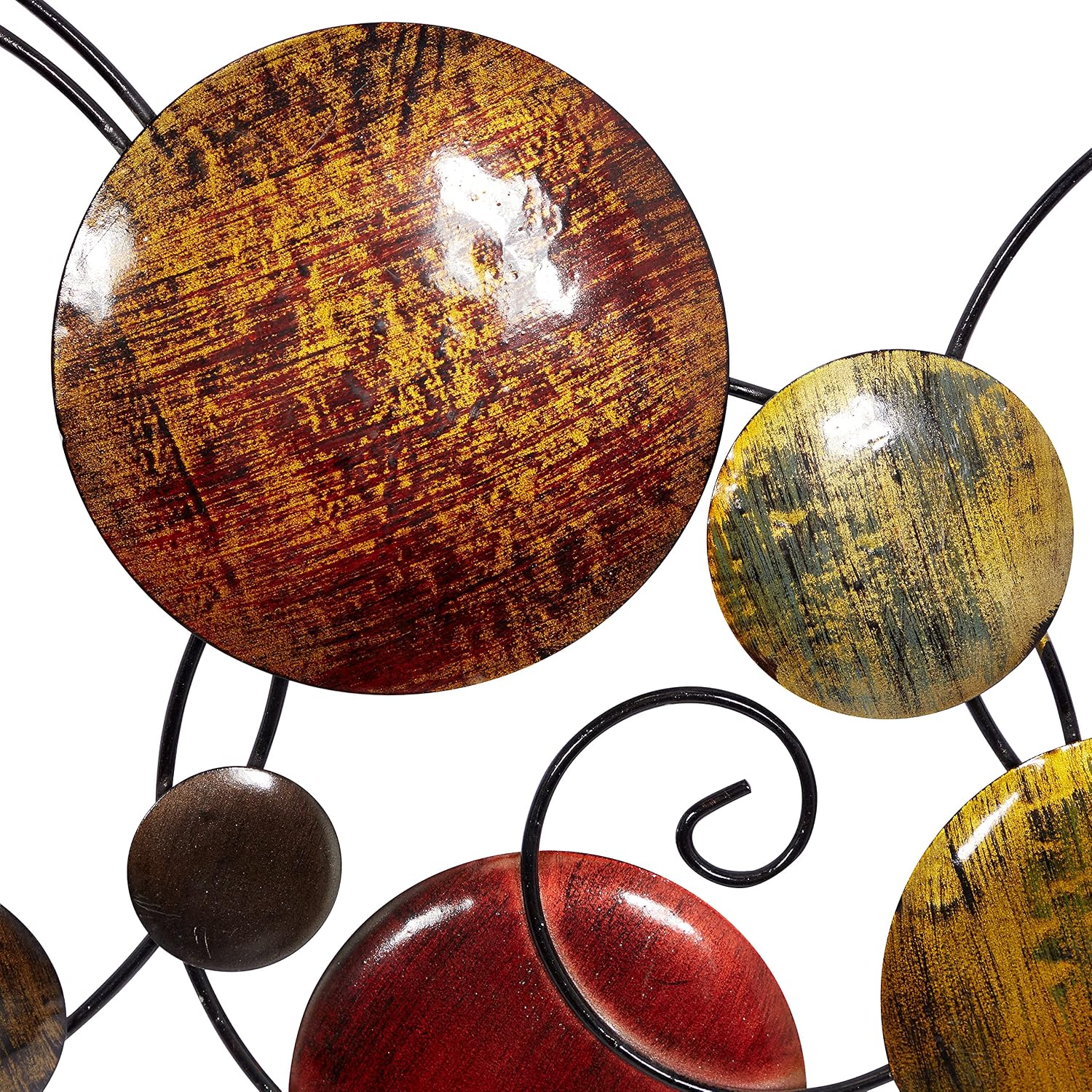 Deco 79 Metal Plate Embossed Wall Decor with Scroll Frame, 17" x 1" x 41", Multi Colored