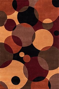 Momeni Rugs New Wave Collection, 100% Wool Hand Carved & Tufted Contemporary Area Rug, 76" x 96", Black