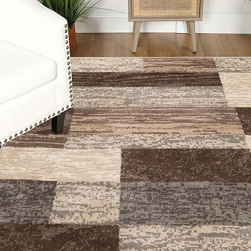 Miniatura 7 de SUPERIOR - Alfombra de área para interiores, respaldo de yute, moderna y geométrica, dormitorio, oficina, sala de estar, entrada, suelos de madera,