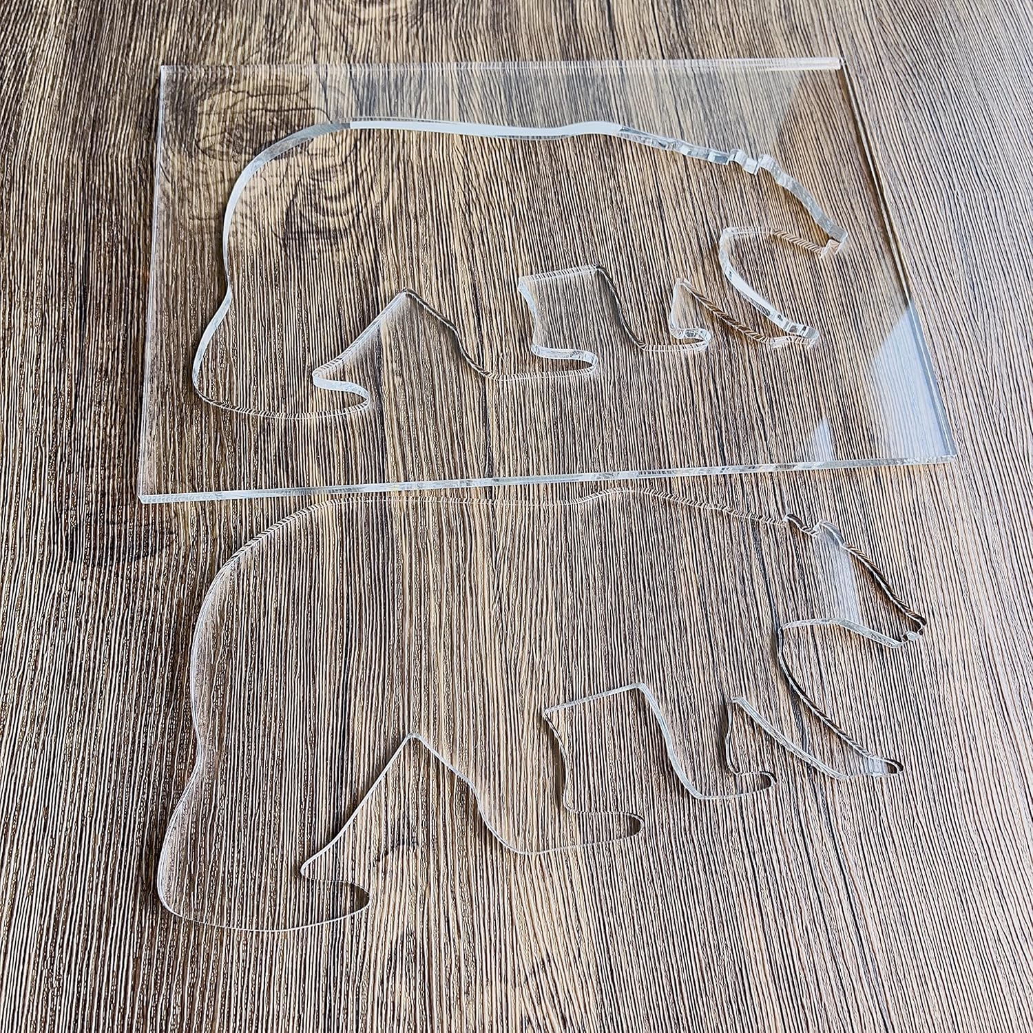 Grizzly Bear Router Template, Clear Acrylic Template, Woodworking Router Template