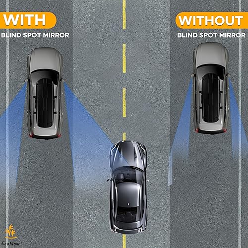 Miniatura 3 de EcoNour Espejo de coche de punto ciego (paquete de 2)  Gran angular para visión 3 veces más grande  Espejo retrovisor universal para automóvil con
