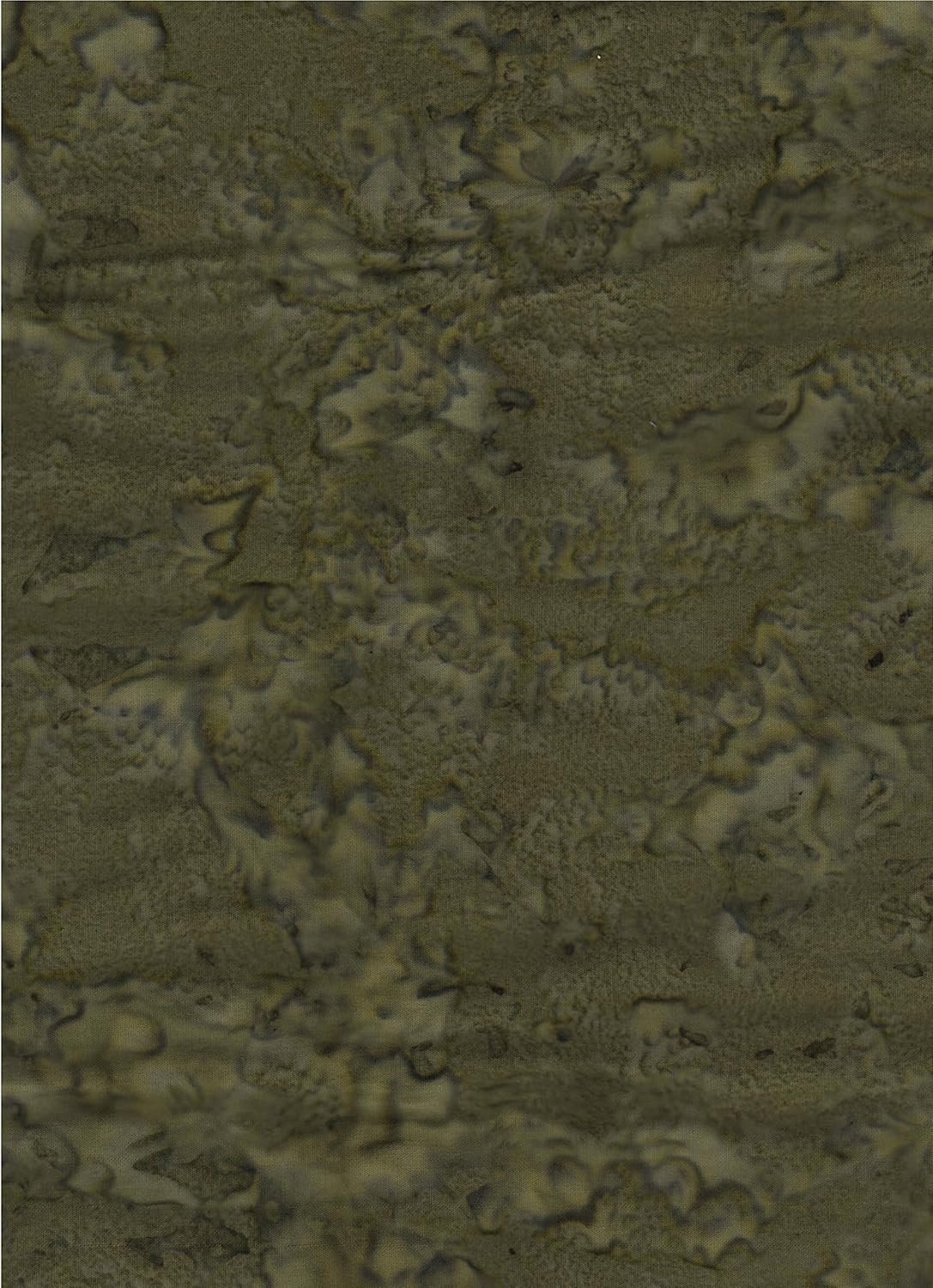 Indonesian Batik Fabric-100% Cotton Batik Fabric-Quilting Batiks-7 Colors (Olive)