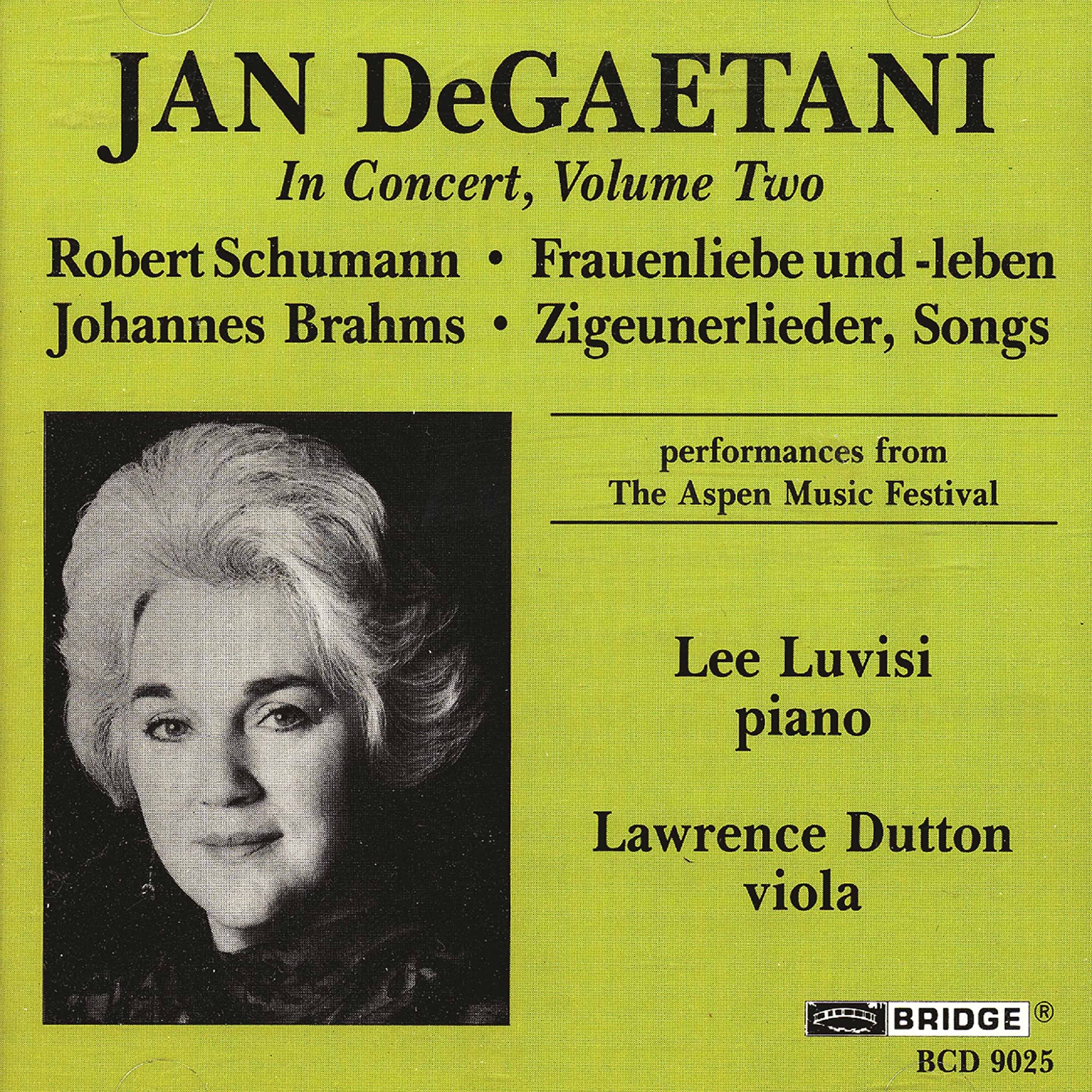 Jan deGaetani in Concert, Vol.2