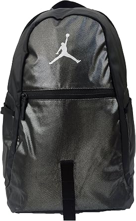 Nike Michael Jordan Air Jumpman Backpack Bookbag, BLACK/SILVER LAPTOP STORAGE