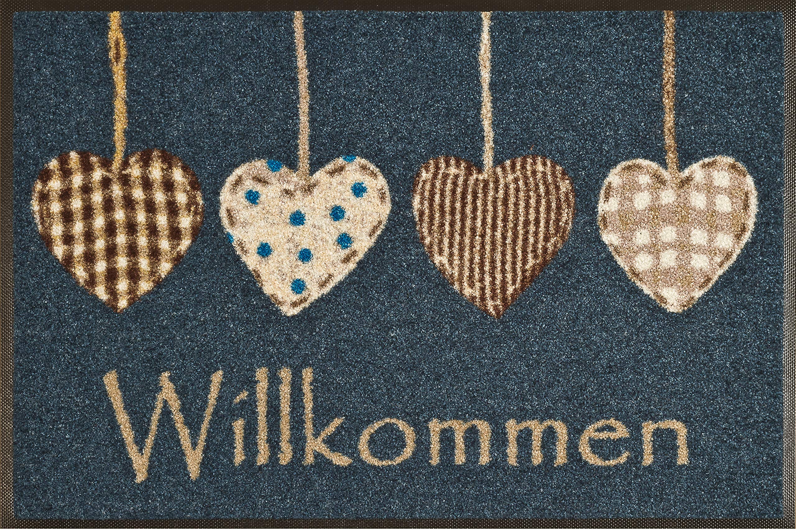 wash+dry Fußmatte, Cottage Hearts 50x75cm, innen und außen, waschbar