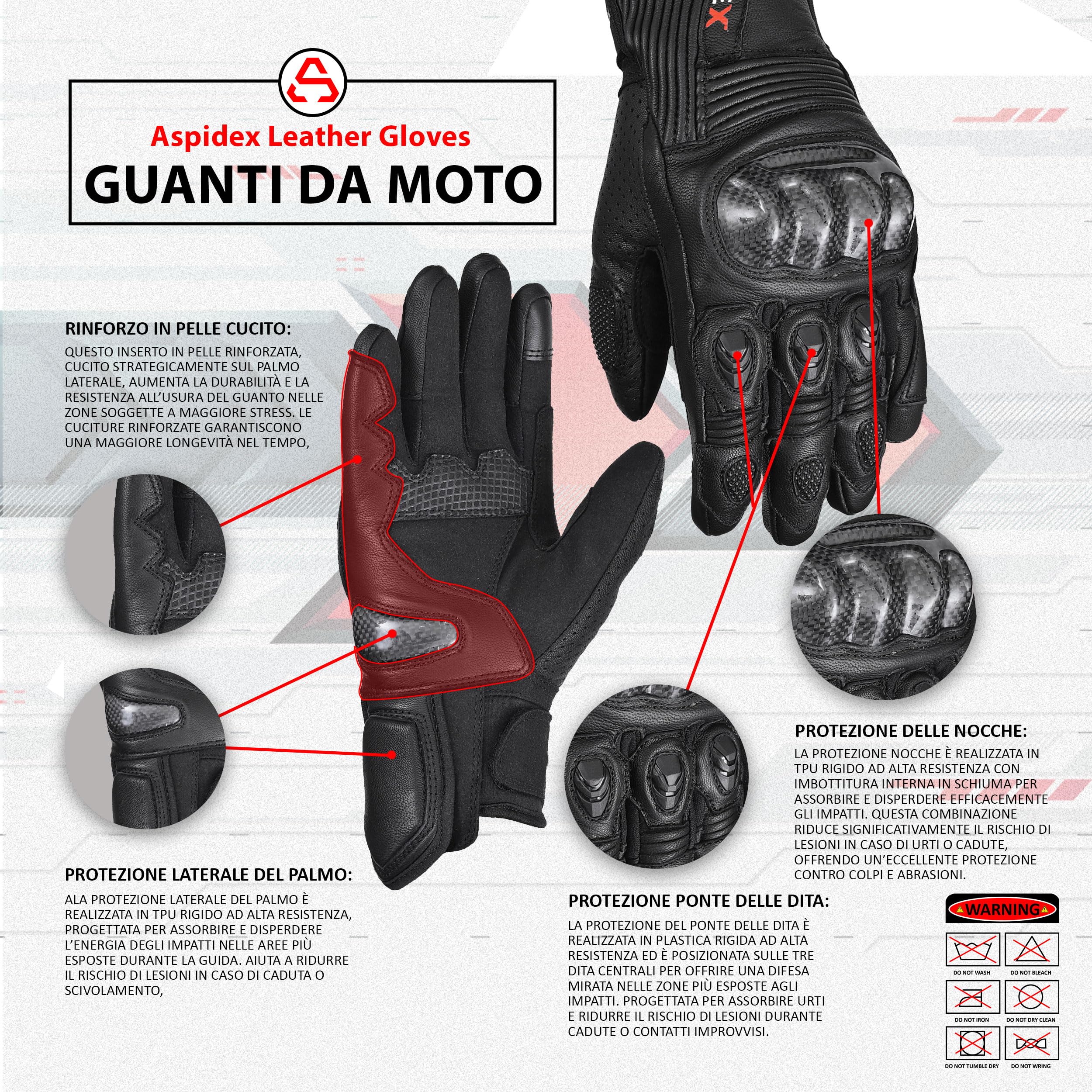 Guanti Moto Estivi Da Uomo Con Protezione Nocche – Guanti Tessili Touring Traspiranti