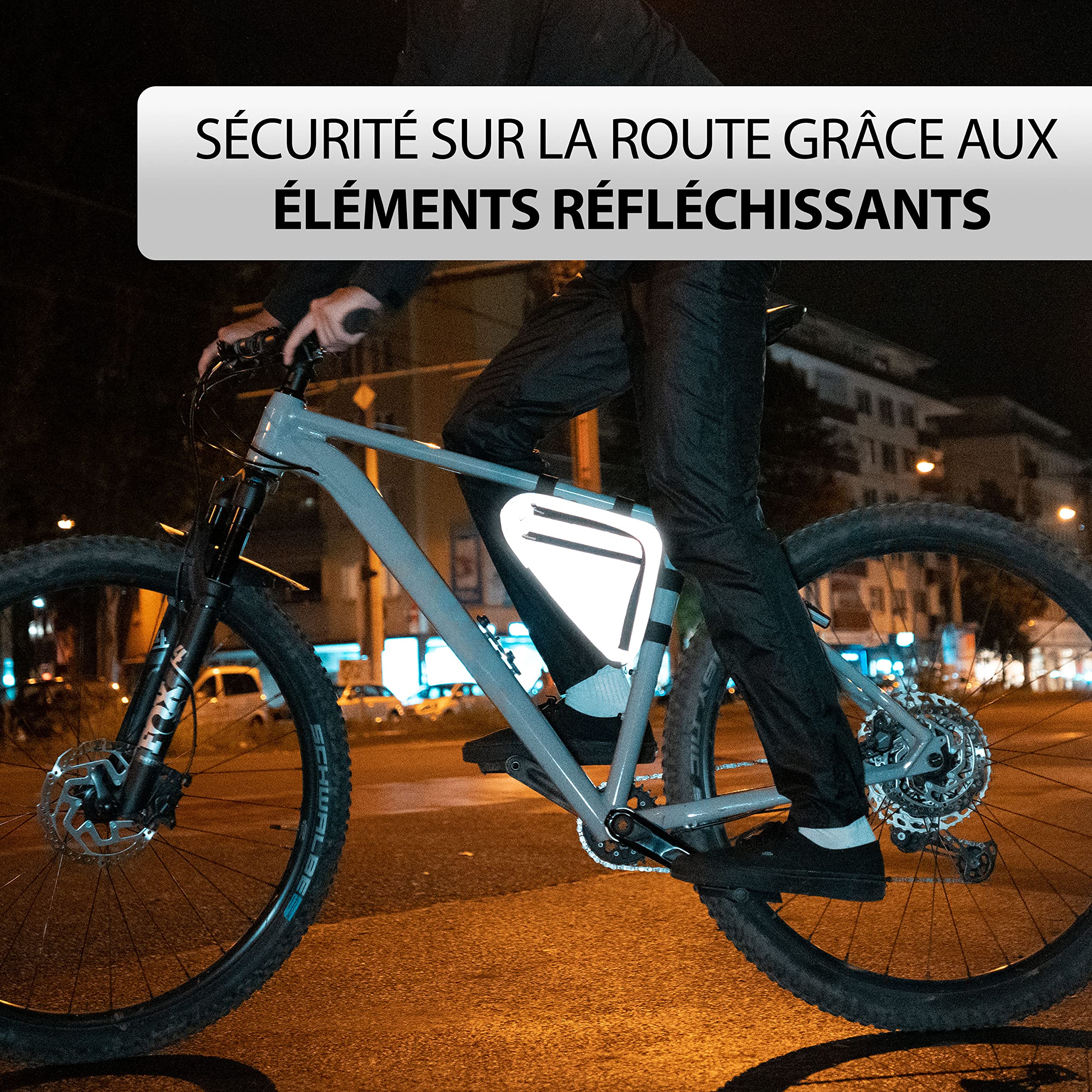 Valkental Sacoche De Cadre Vélo Imperméable 1.5L - Réfléchissante Et Pratique