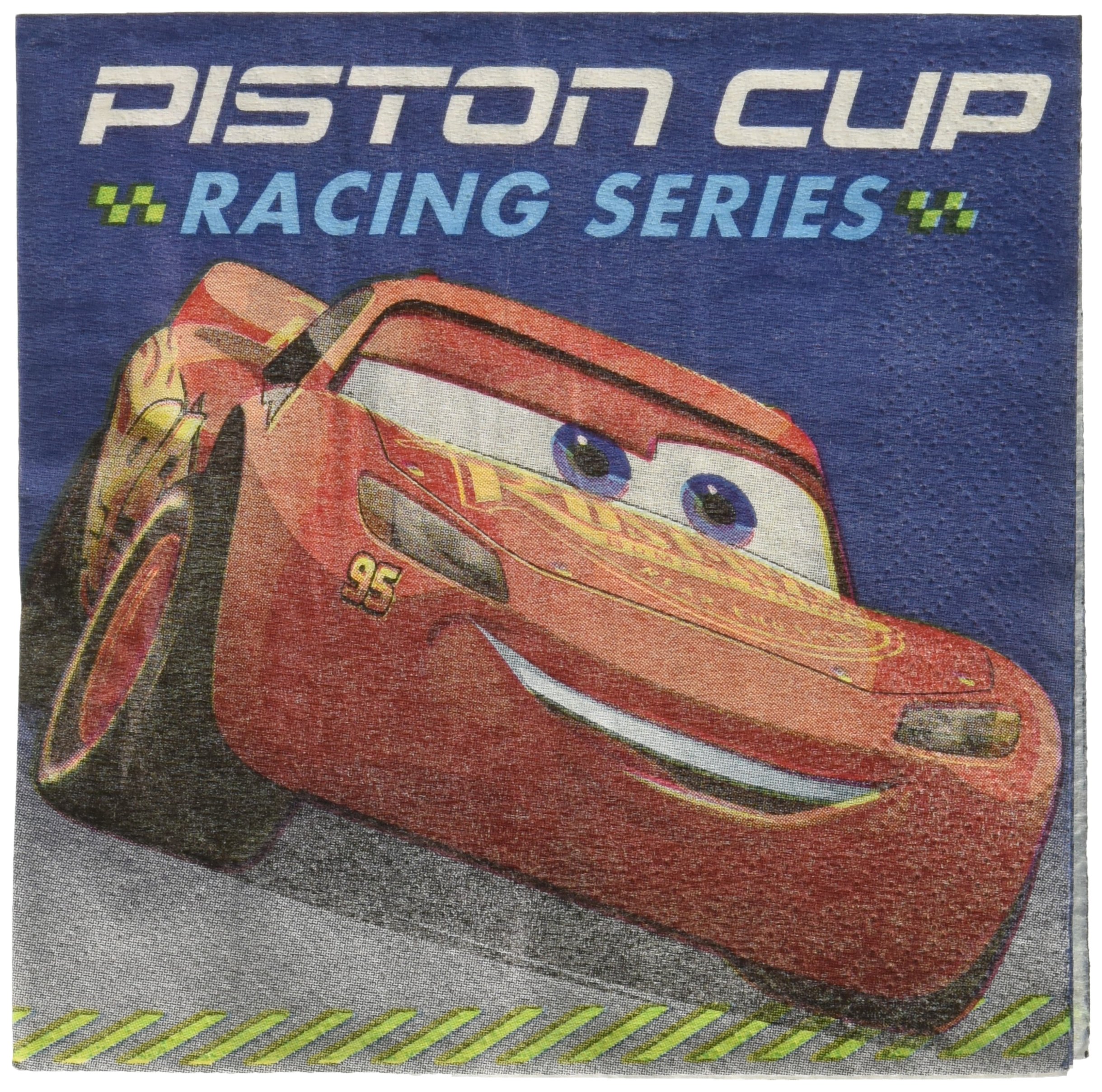 amscan501763 disney© cars 3 beverage napkins, 16pcs, party favor