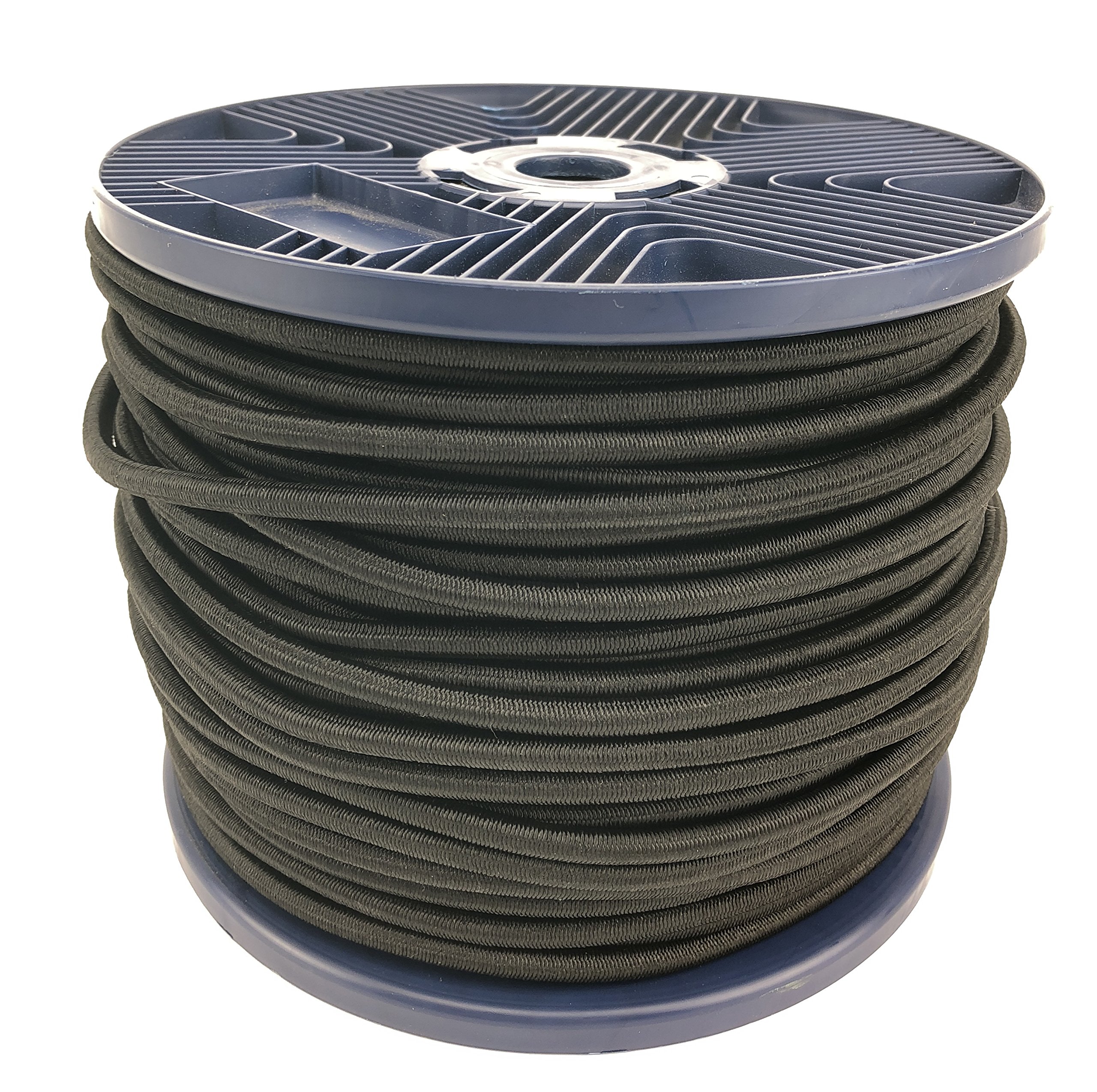 8mm Black Elastic Bungee Shock Cord, Tie Down, Heavy Duty x 40 Metres