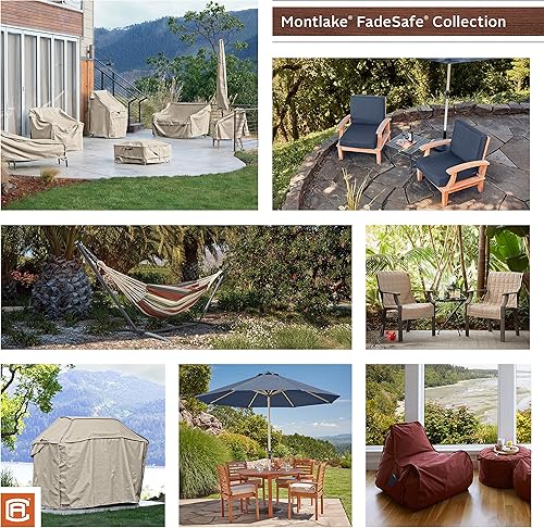 Miniatura 9 de Classic Accessories Montlake FadeSafe - Funda para tumbona de vapor para patio de 69 pulgadas, resistente al agua, índigo jaspeado, fundas para