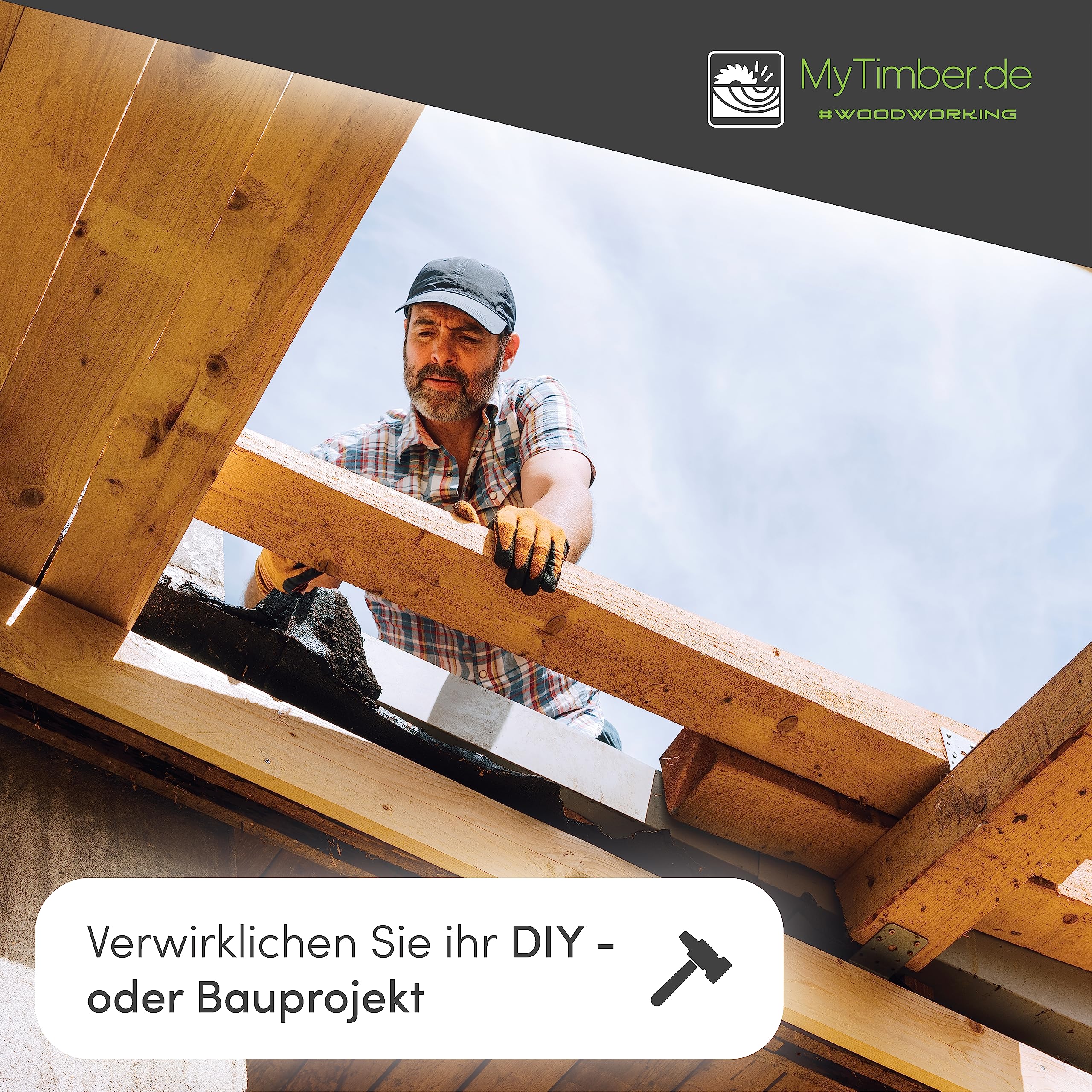 MyTimber® Holzlatten als Bauholz Dachlatten | Holz zum selber bauen | 3 x 5cm breit| Kantholz 2m lang | Holzlatte für als Konstruktionsholz für dein DIY-Projekt (3x5cm | 10 Stück)
