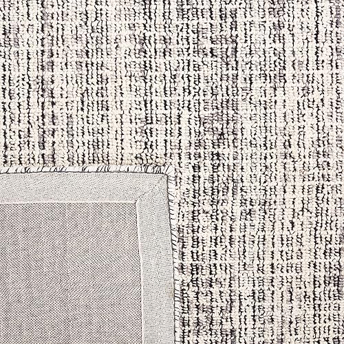 Miniatura 4 de Safavieh Abstract Collection ABT483Z - Alfombra de lana hecha a mano de 9 x 12 pies color negro y gris