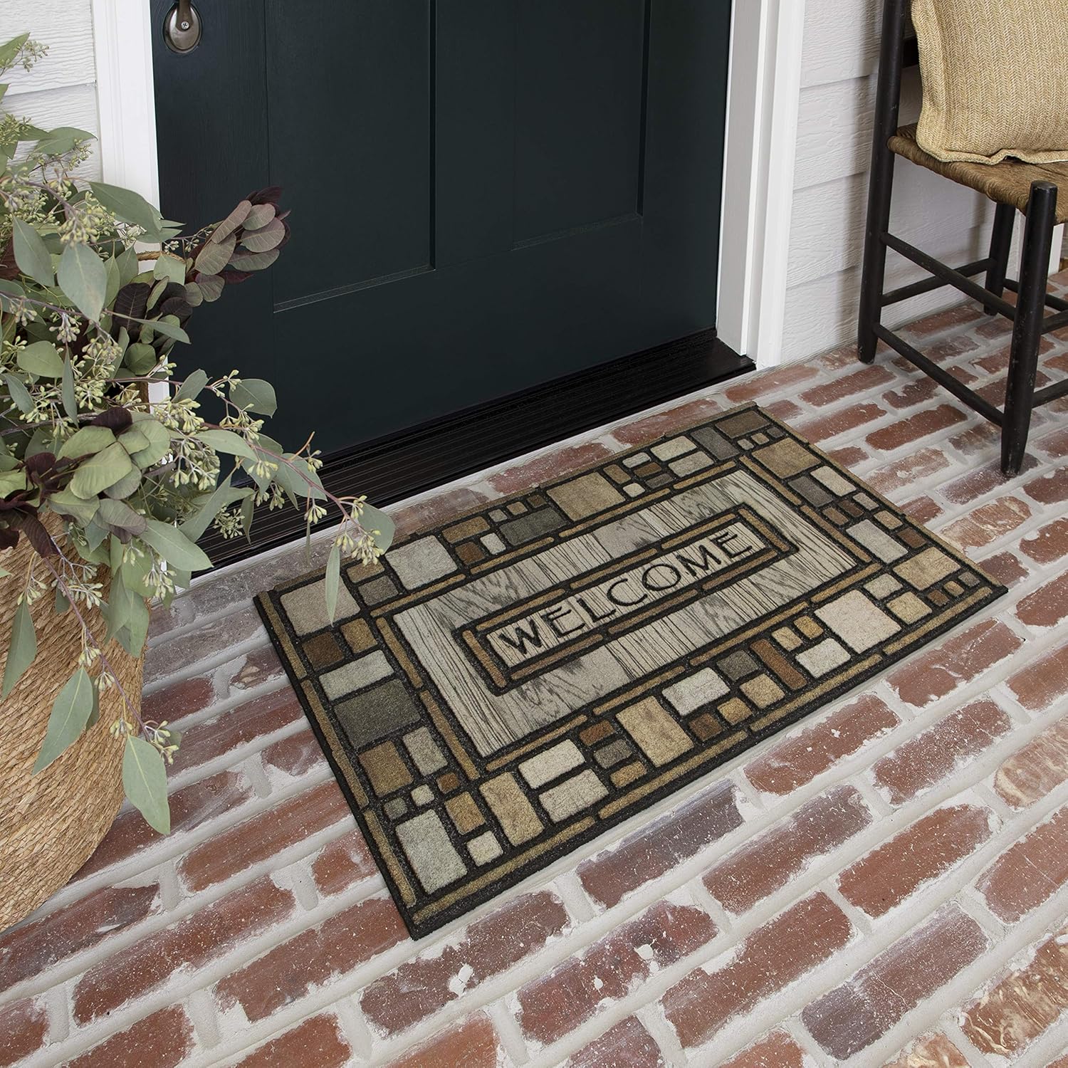 Drifted Nature 35" x 23" Recycled Rubber Outdoor Doormat