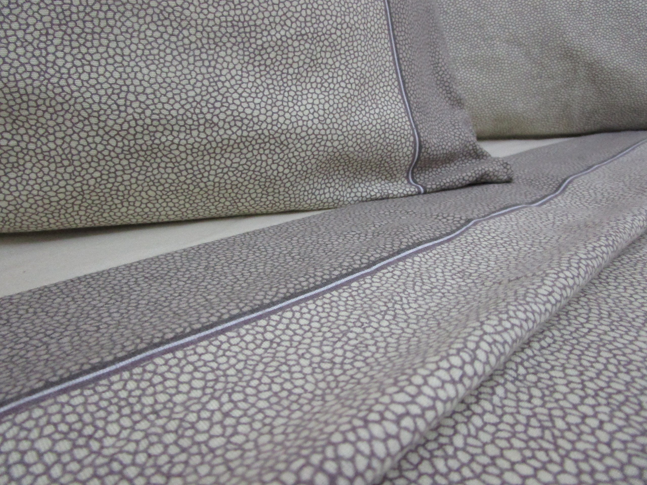 Completo Letto Matrimoniale Disegno MACULATO 100% Cotone Colori:Grigio-Marrone!!! (MARRONE)