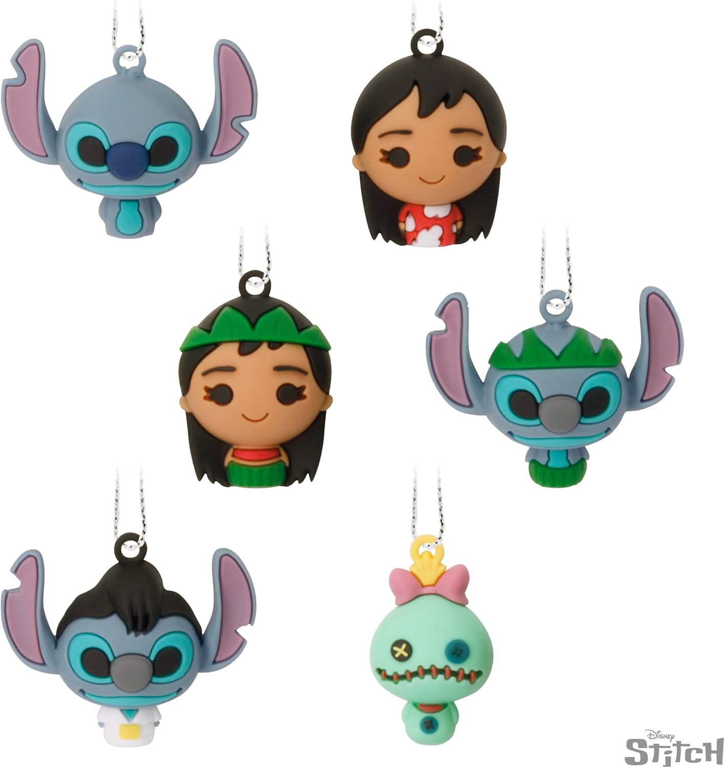 Hallmark Disney Lilo and Stitch Christmas Ornaments, Miniature Set of 6 - Image 6