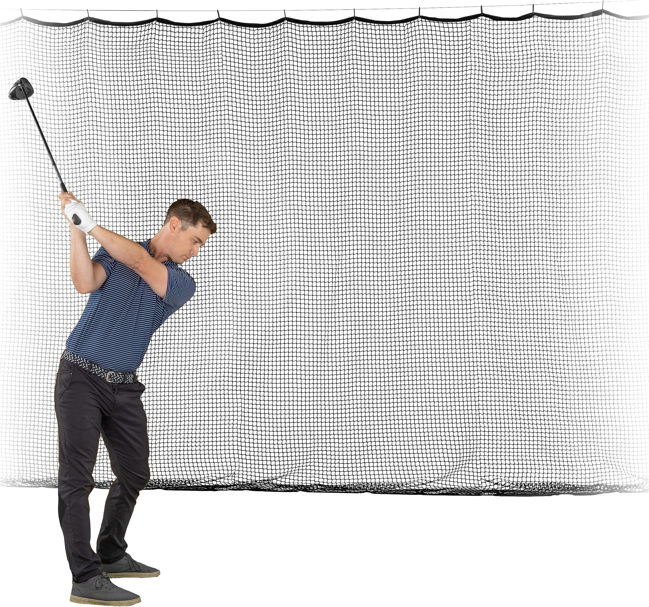 GoSports Sports Netting - 10 ft, 15ft, 20ft - Hitting Net for Golf, Baseball, Hockey, Soccer, LAX and More