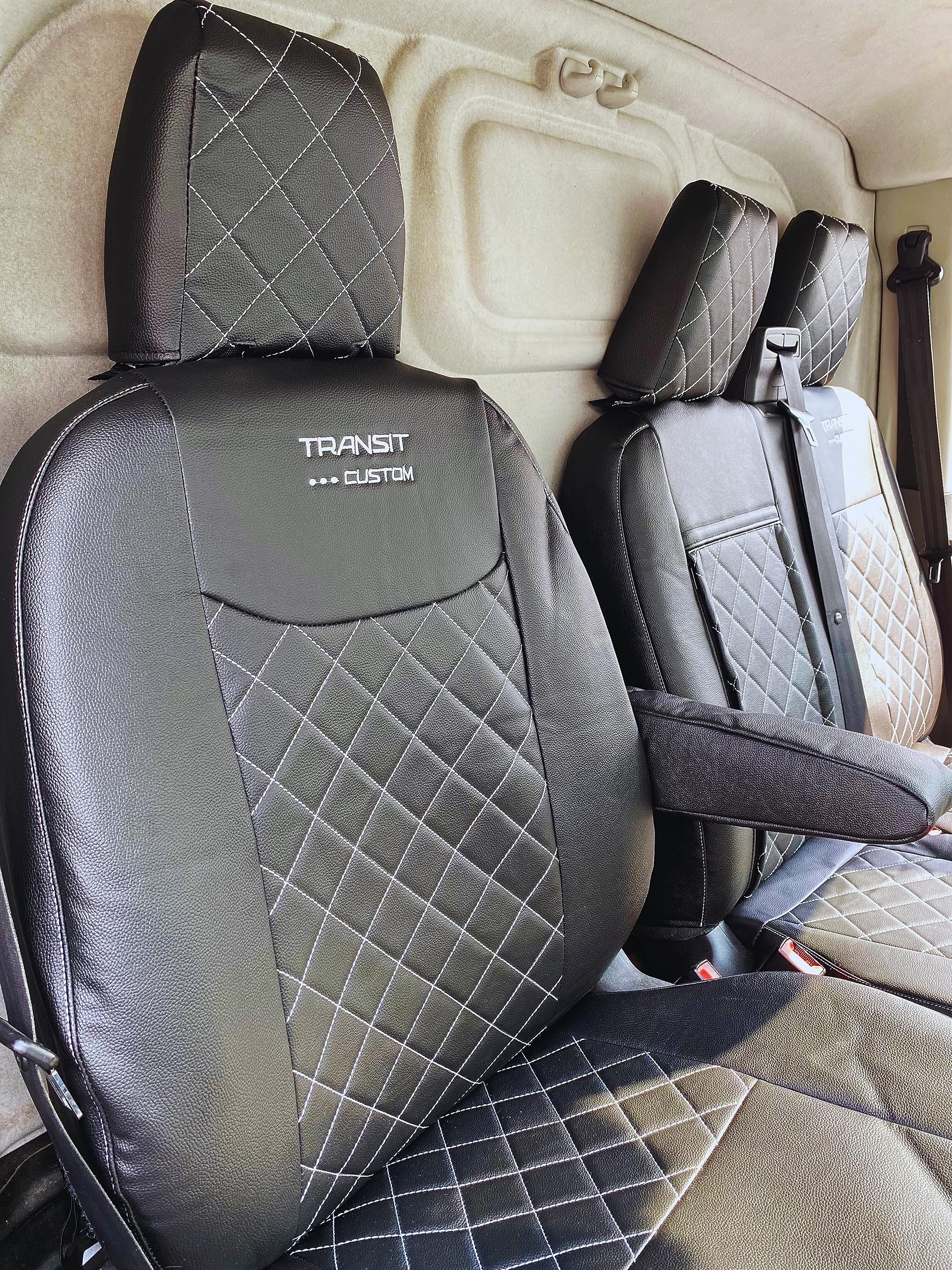 FORD TRANSIT CUSTOM - LEATHERETTE FRONT SEAT COVERS 2013 ON 237 FORD TRANSIT CUSTOM - LEATHERETTE FRONT SEAT COVERS 2013 ON 237
