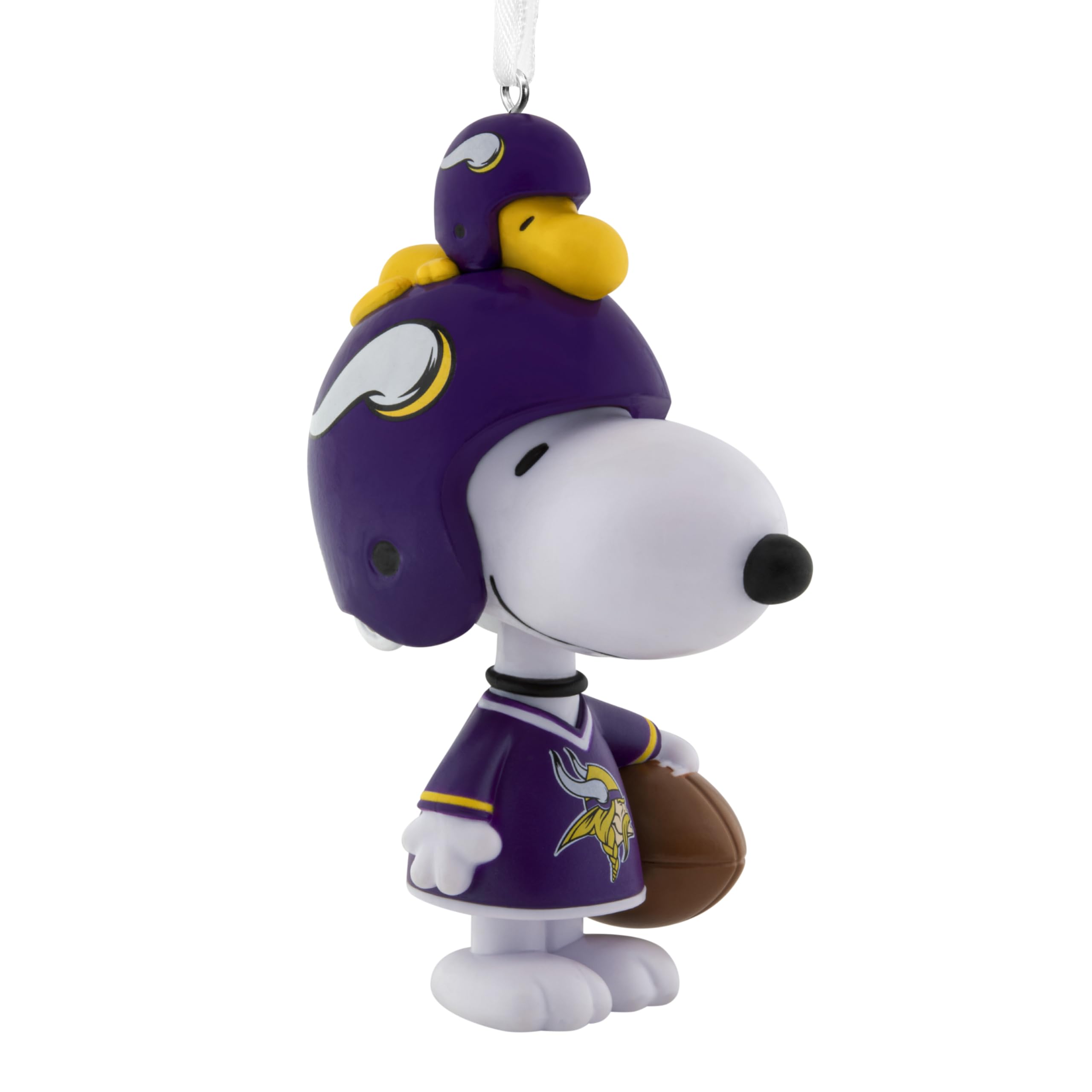 Hallmark Christmas Ornament, Peanuts Snoopy & Woodstock NFL Minnesota Vikings Bobblehead Ornament, Gifts for Peanuts Fans
