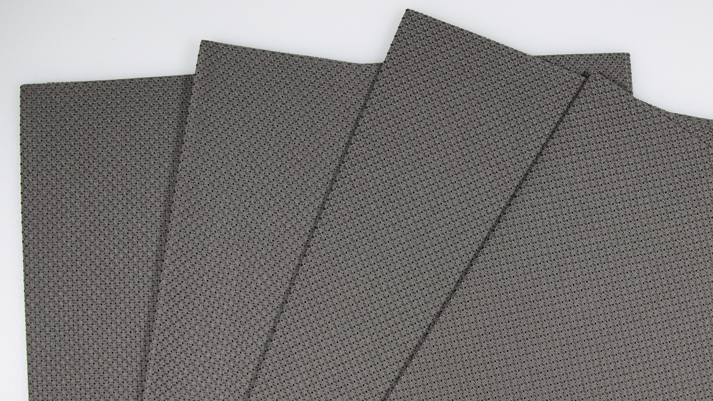 Image of KCS 4 pc of 12 inch x 18 inch 14CT Counted Cotton Aida Cloth Cross Stitch Fabric (Dark Grey)