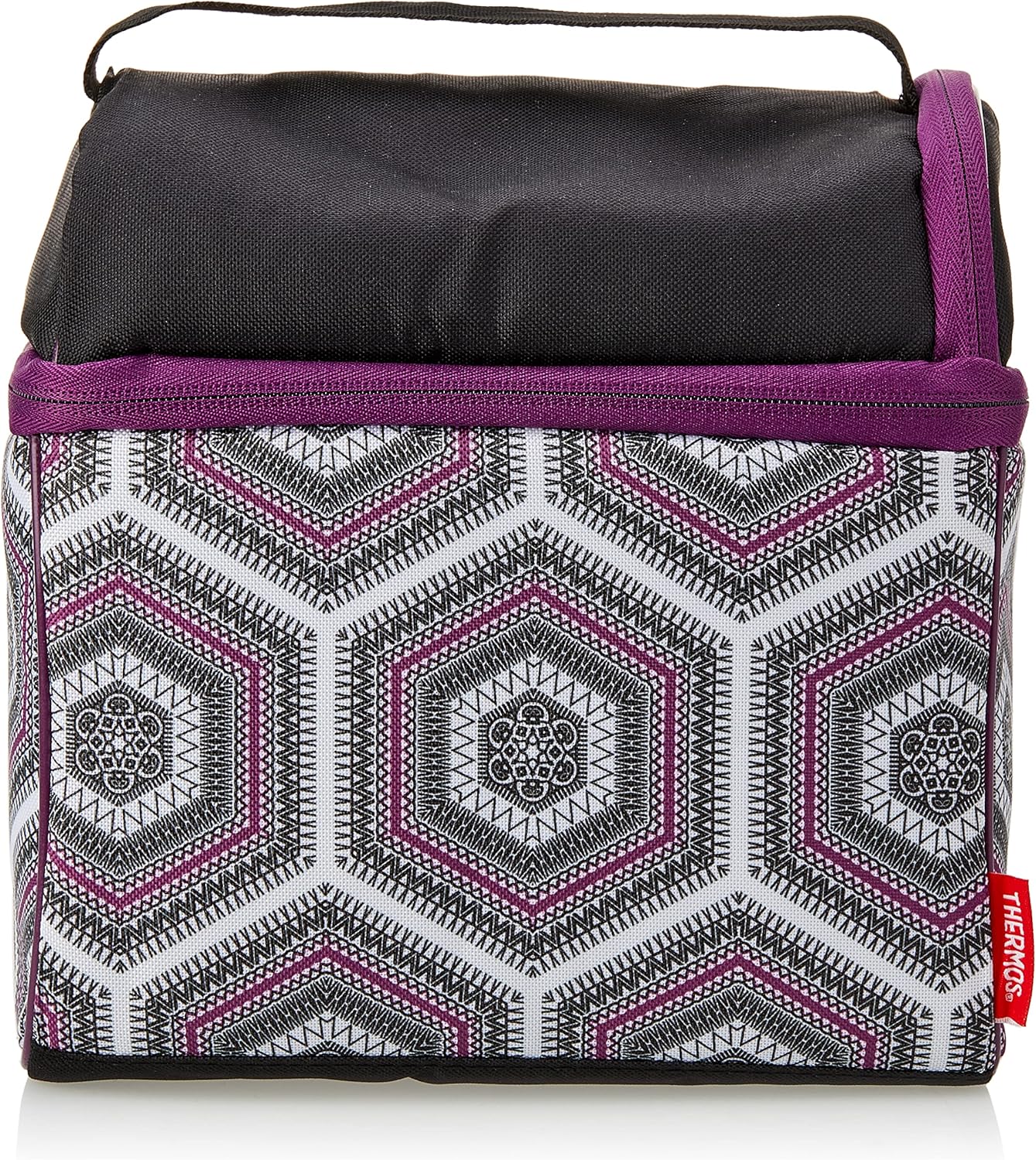 Thermos Raya Double PackIn Soft Lunch Bag, Purple Hexagon, RAYDLK6PH