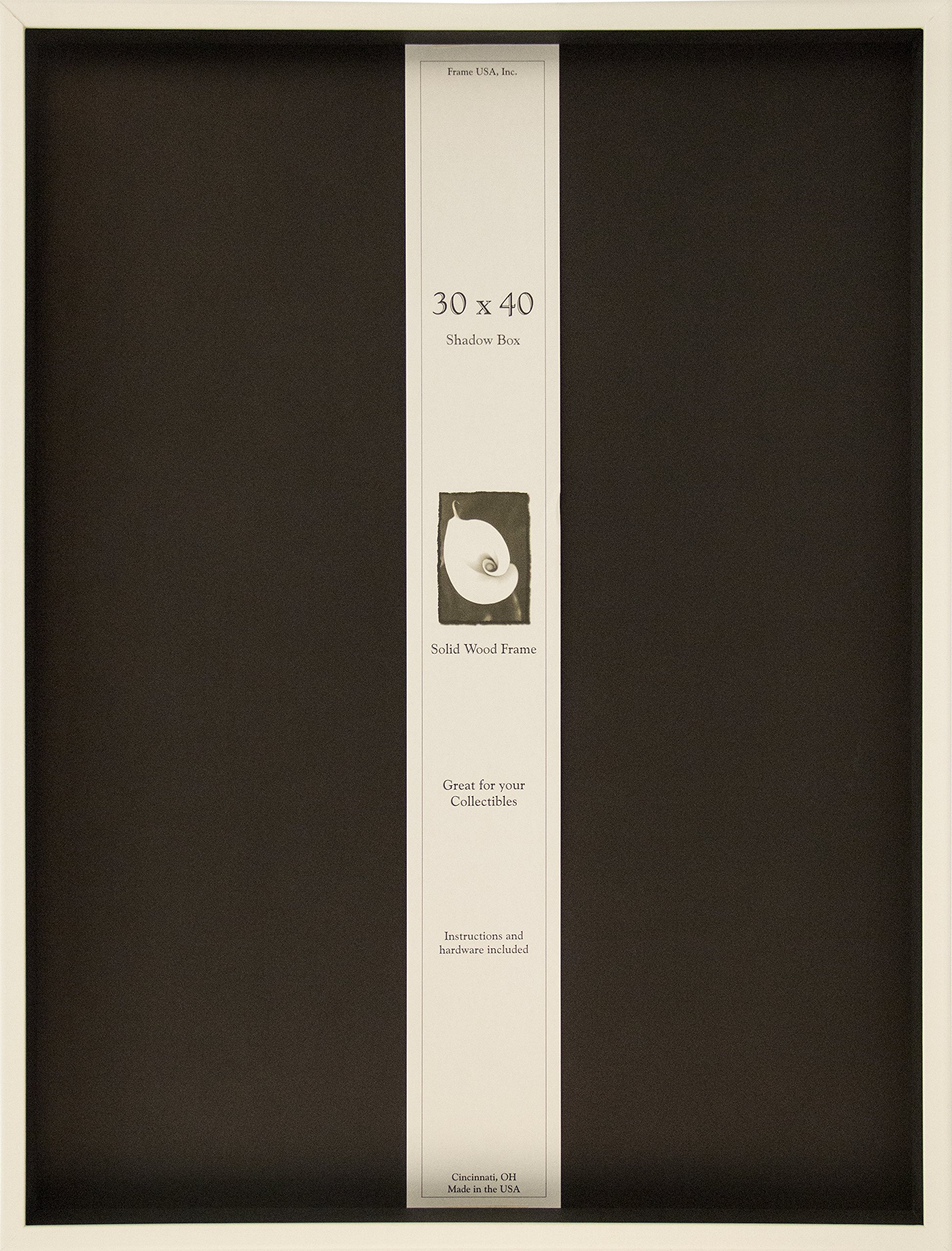 Frame USA Shadow Box Showcase Series 30x40 Wood Frames (White)