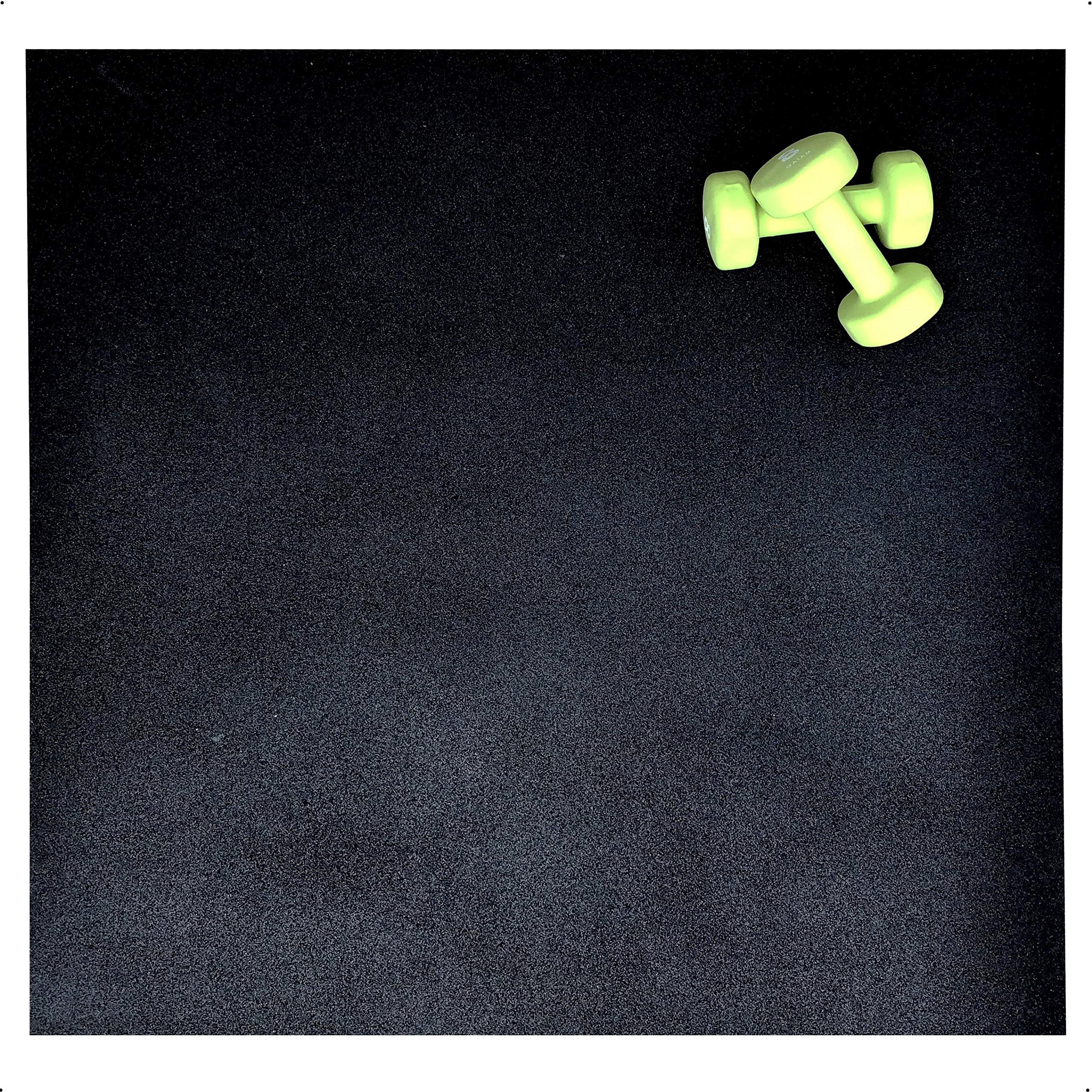 RevTime Ultra Thick Professional Fitness Mat, 39.5"x39.5" (1mx1m) 1/2" Thick Anti-Vibration Mat for Gym, Indoor Outdoor Fitness equipments, Heavy Duty