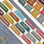 Bible Tabs for Women, Men, Kids, Boys, 90 Large Print Bible Index Tabs for Study Bible, Laminated Easy-to-Read Label, Christian Gift for Church, Boho