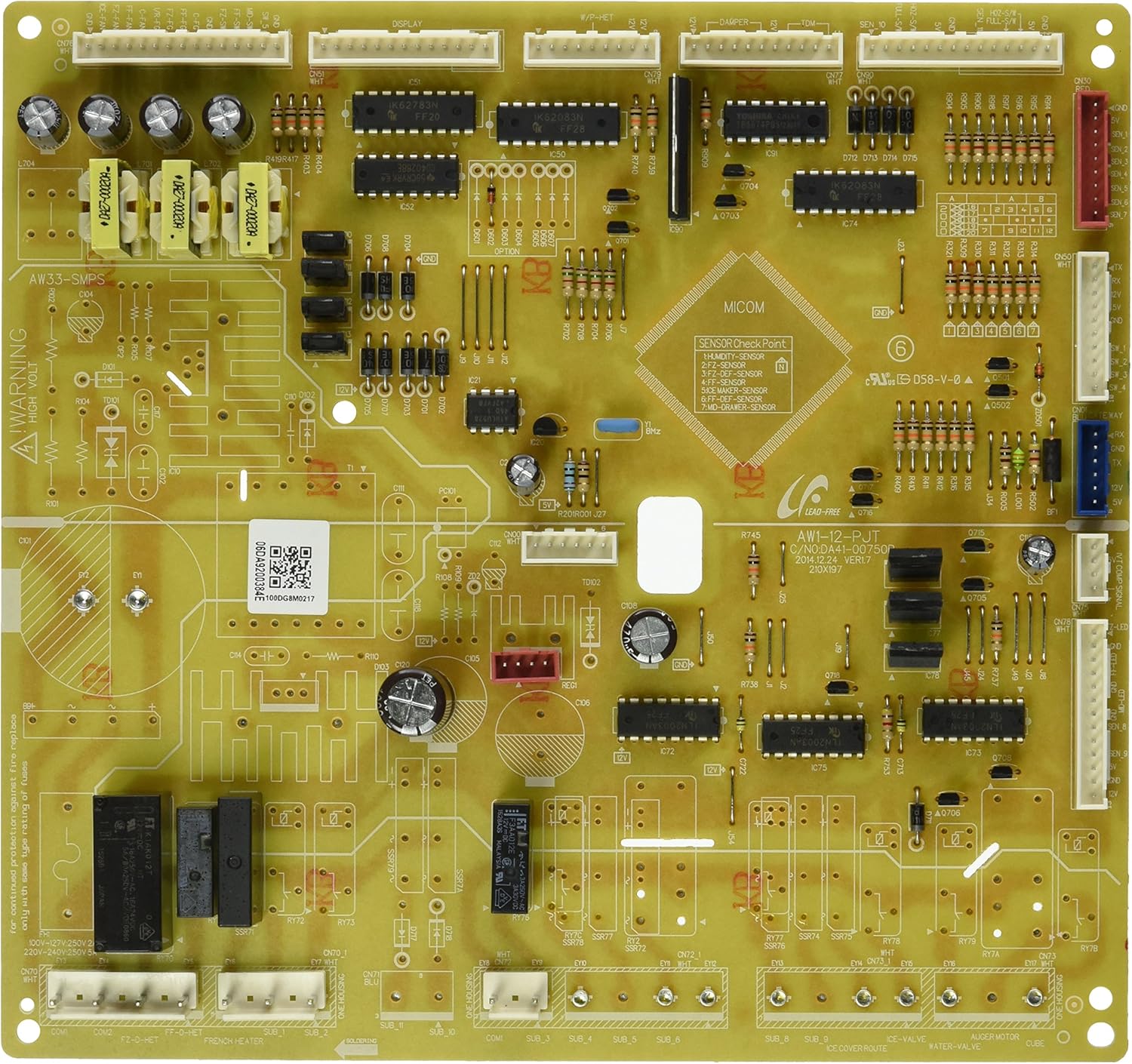 DA92-00384E Refrigerator main power control board assembly
