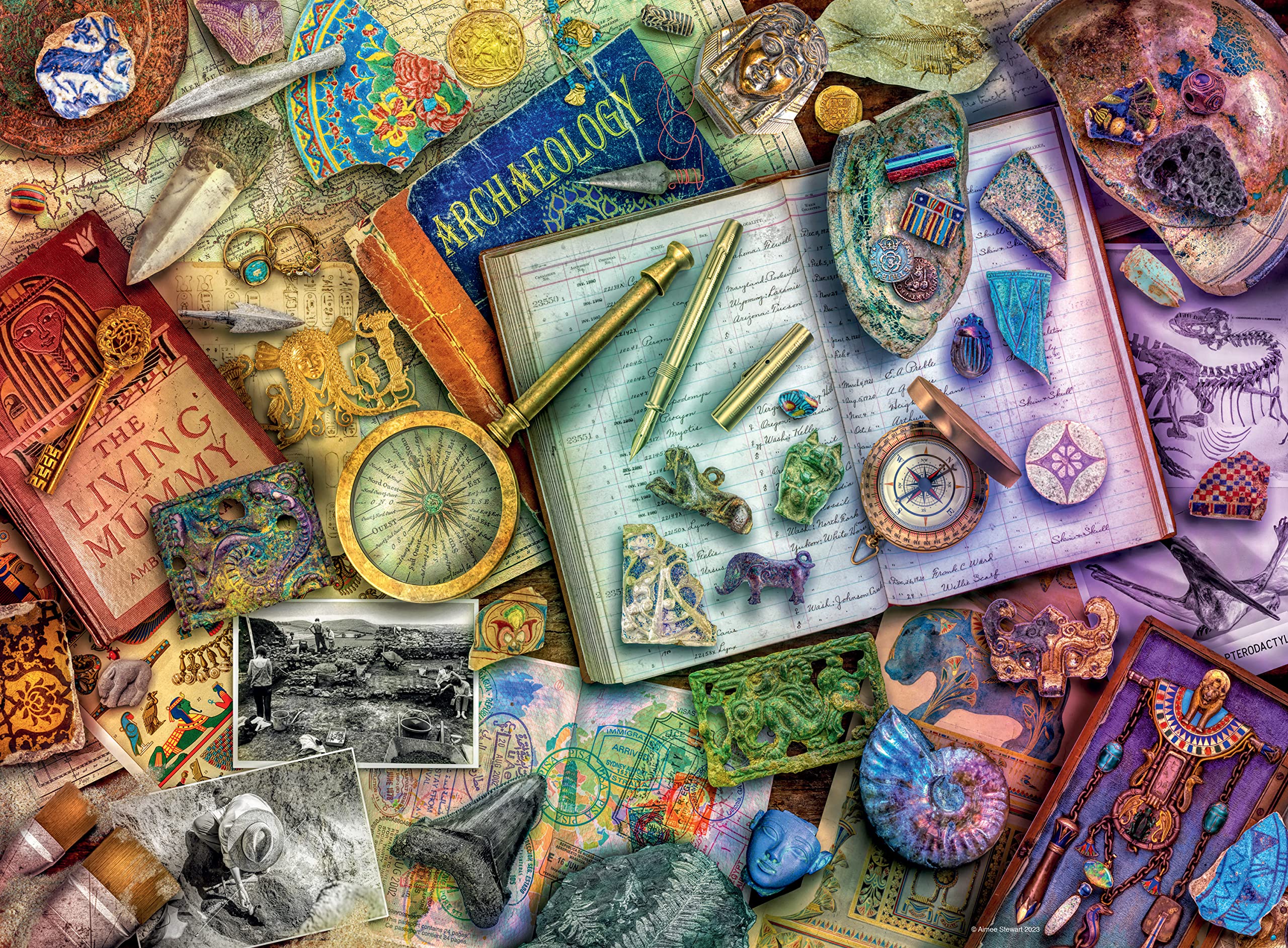 Ravensburger Aimee Stewart The Archaeologist’s Desk 500 Piece Jigsaw Puzzle for Adults and Kids Age 10 Years Up - Image 2