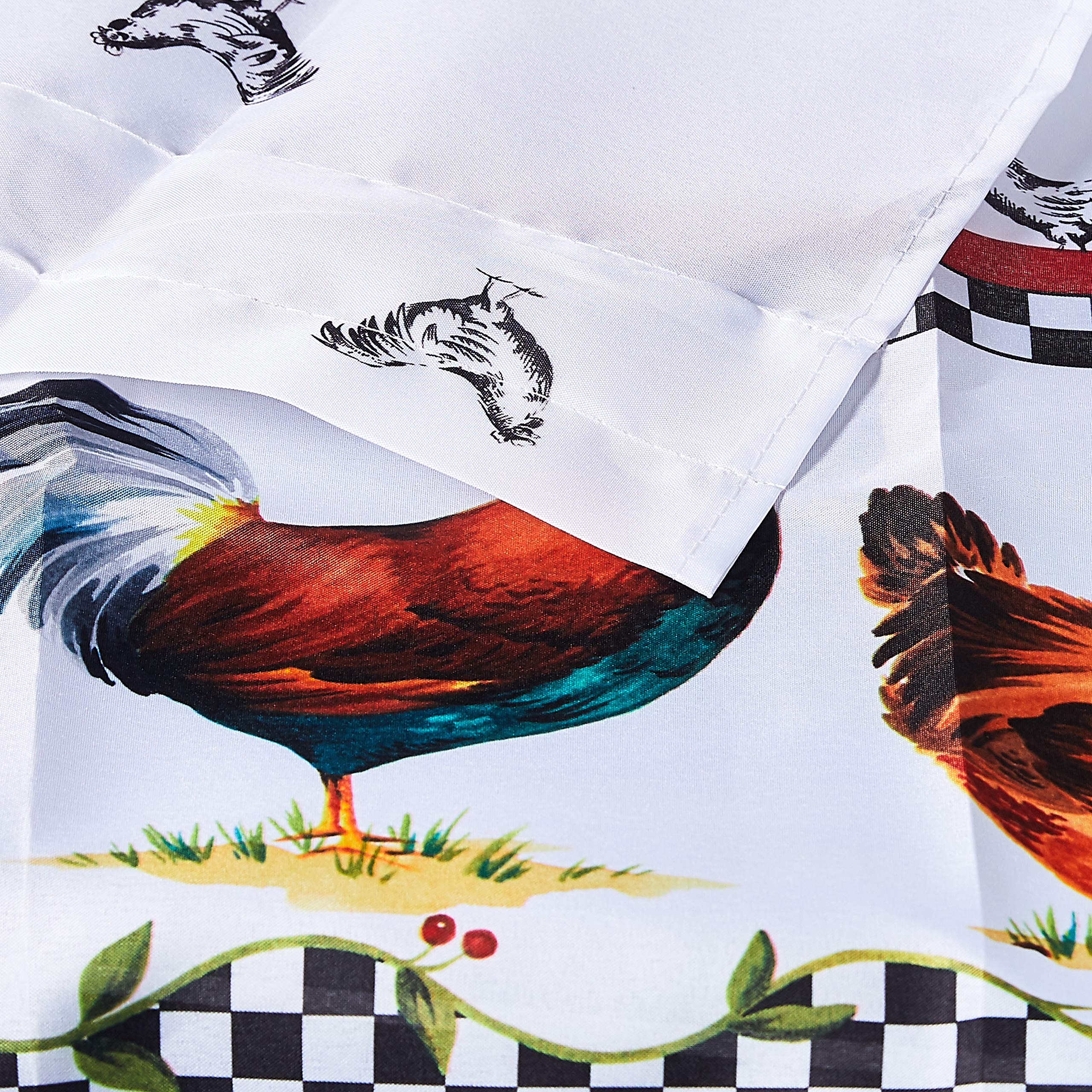 Achim Home Furnishings Top of Morning Cottage Set, 57”x24”, Black/White