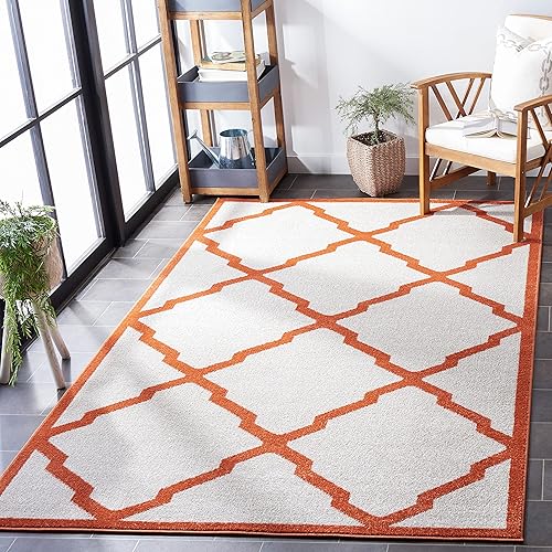 Safavieh Amherst Collection amt421b Gris Claro y Beige Interiorexterior Area Rug, Polipropileno