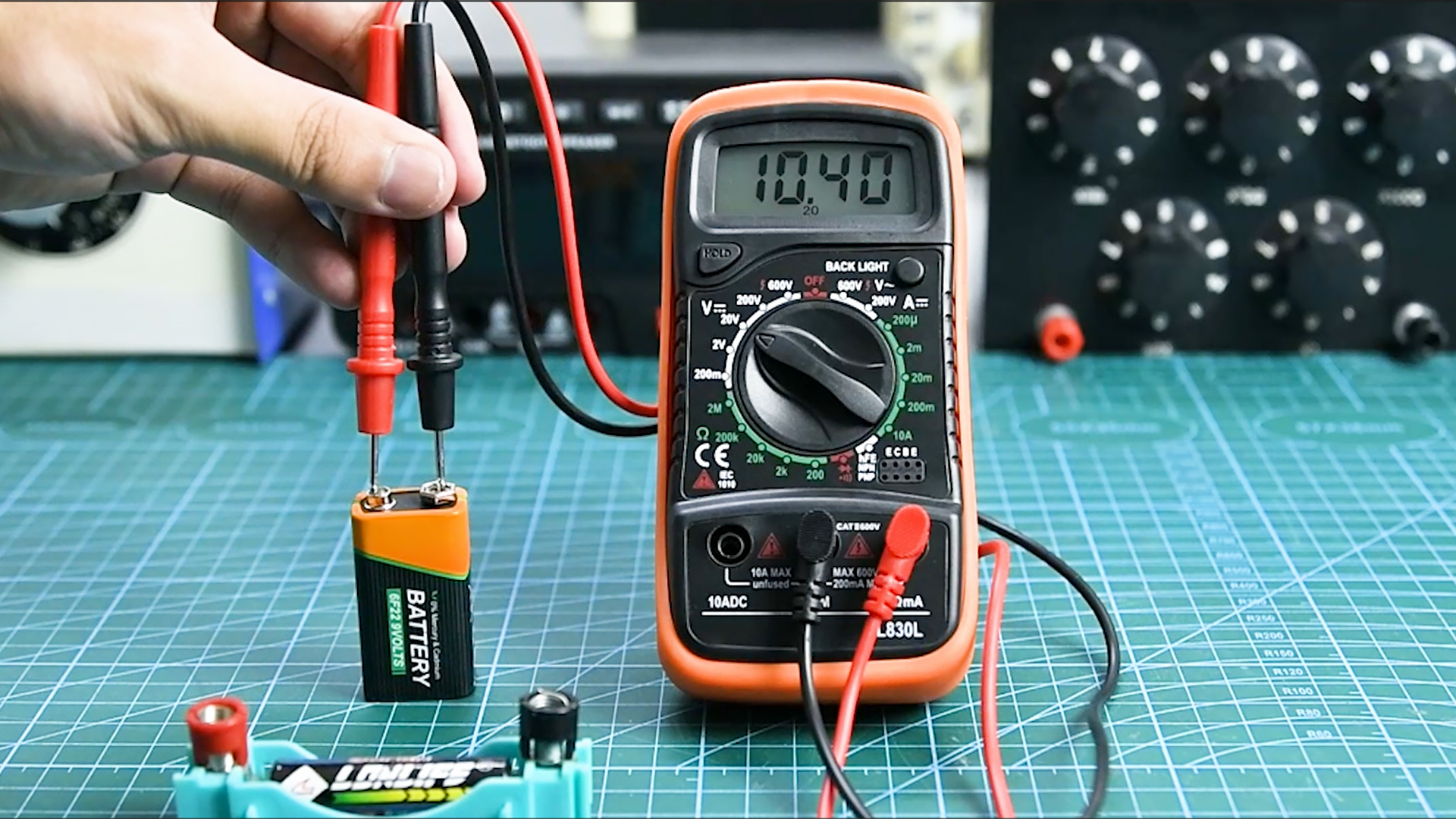 Image of Digital Multimeter Voltmeter Battery Voltage Multi Tester Continuity Ohm Volt Amp DC AC Current Resistance Diodes 2000 Counts Electrical Test Meter with Leads Backlight LCD Display