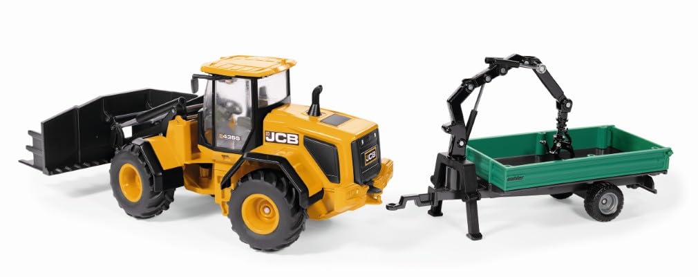siku 3663, JCB 435S Agri-Chargeuse sur pneus, 1:32, Orange, Métal/Plastique, Chargeur Frontal Interchangeable
