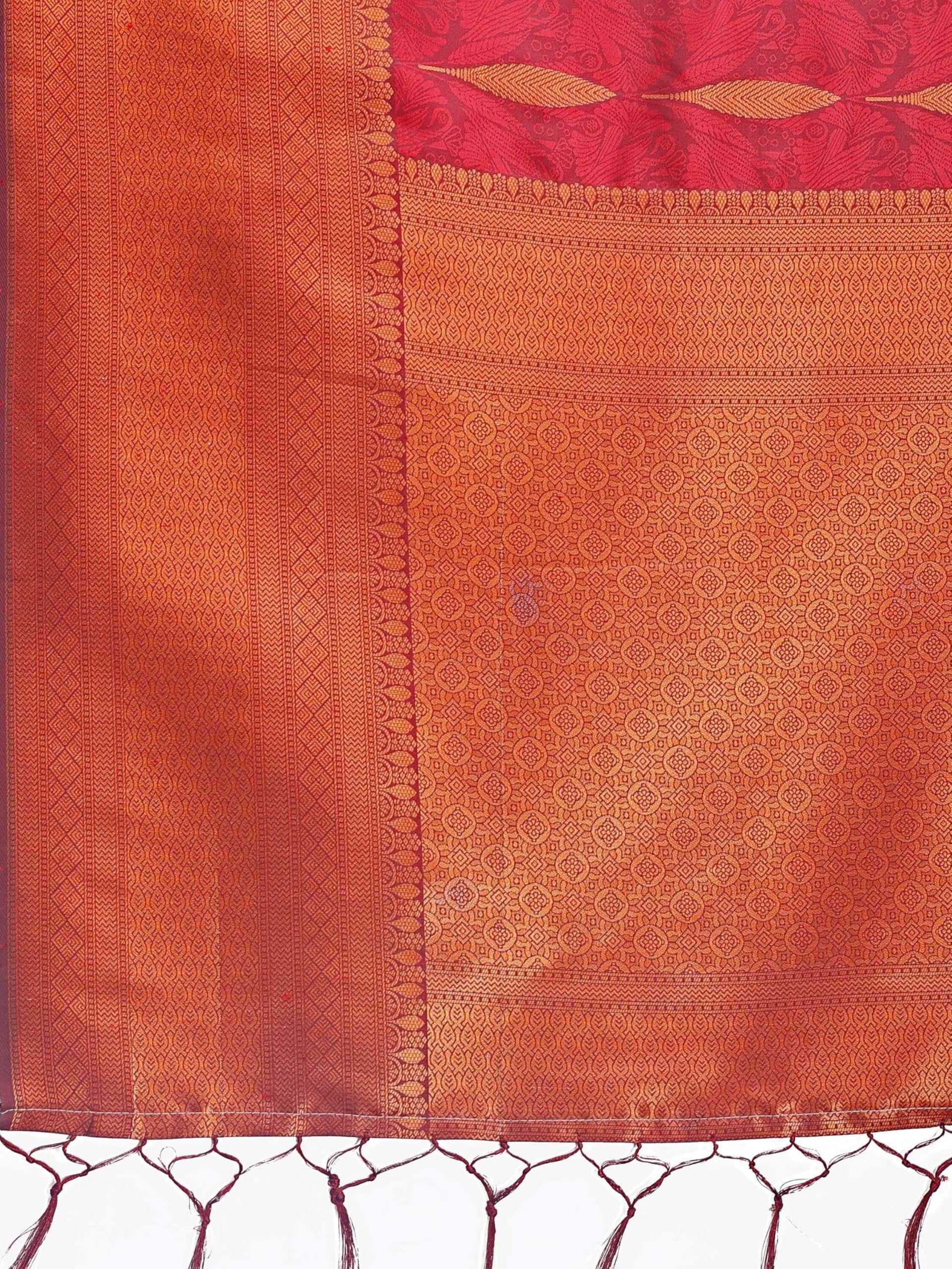 Shiv Textiles Women's Banarsi Silk Zari Work Saree(AUS-ASPAL2003-MAROON) 4