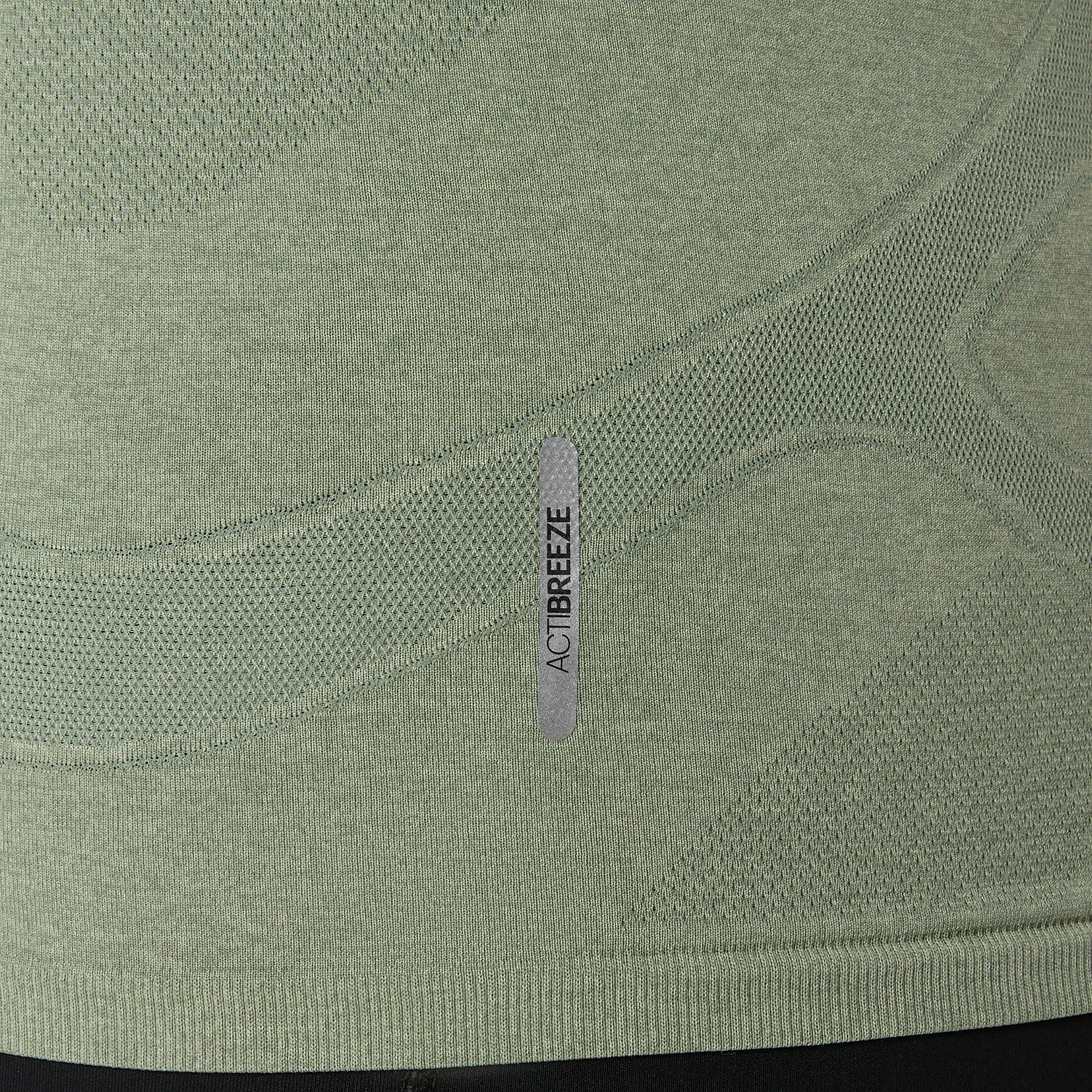 ASICS Road Seamless Laufshirt Damen grau - Lichen Rock/Monument Blue M