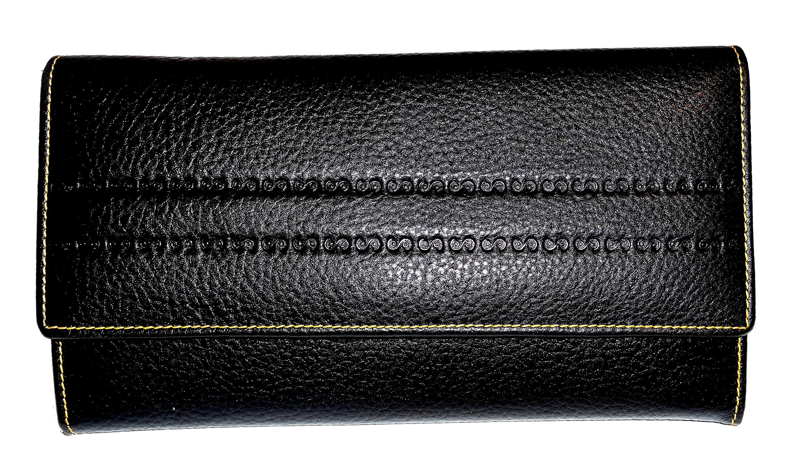 Bagg Zone Women Leather Wallet (22.2 * 11.5 * 3.7 cm_Black)