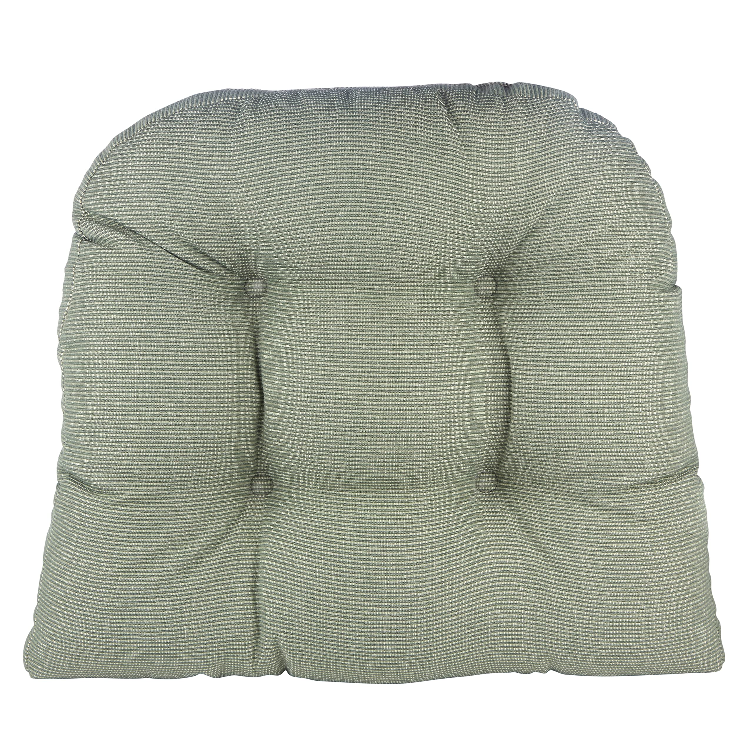 Klear Vu Saturn Non Slip Seat Cushion, Button Tufted Sitting Pillow with Durable Fabric Cover, Ideal for Dining, Office or Rocking Chair, 18" x 20" x 3", 1 Count (Pack of 1), Celadon