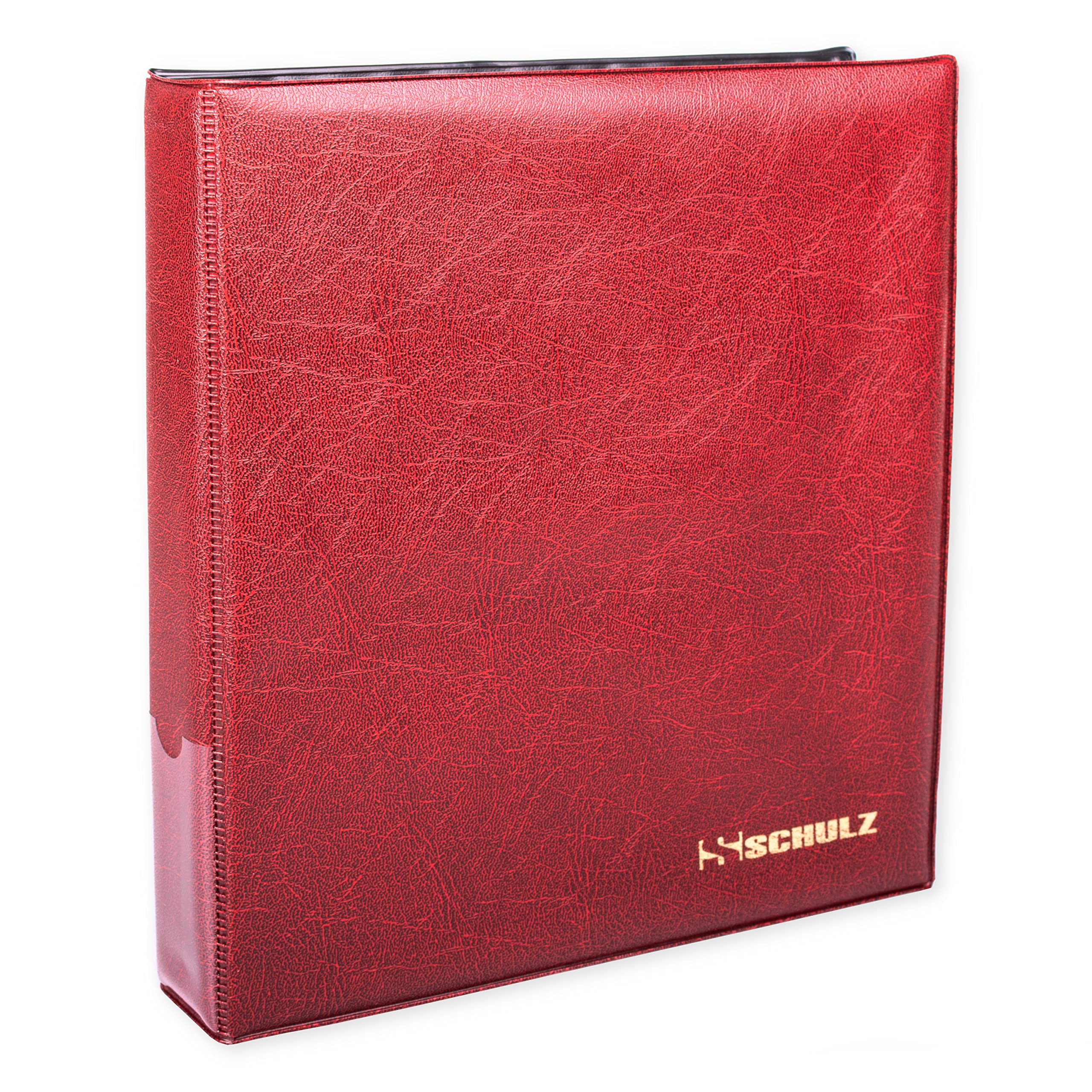 C Collector Red Coin Collection Album For 120 Coins – £5, Crown - Collecting Holder - Storage Binder - Money Book To Protect And Store Coins - Schulz Coin Album In