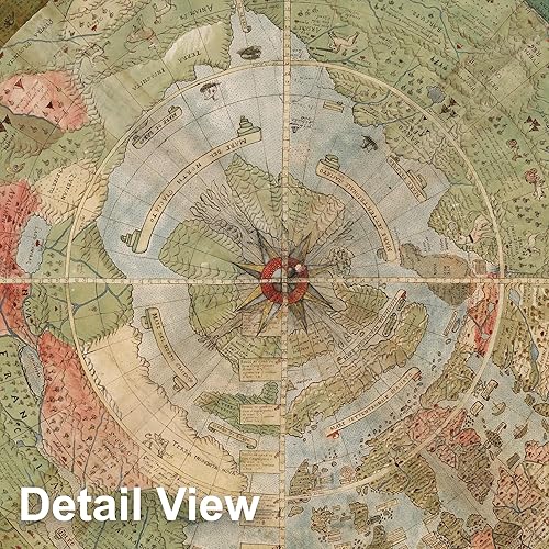 Miniatura 4 de Mapa histórico - Mapa del mundo, 1587, Urbano Monte - Arte de pared vintage de 24 x 24 pulgadas